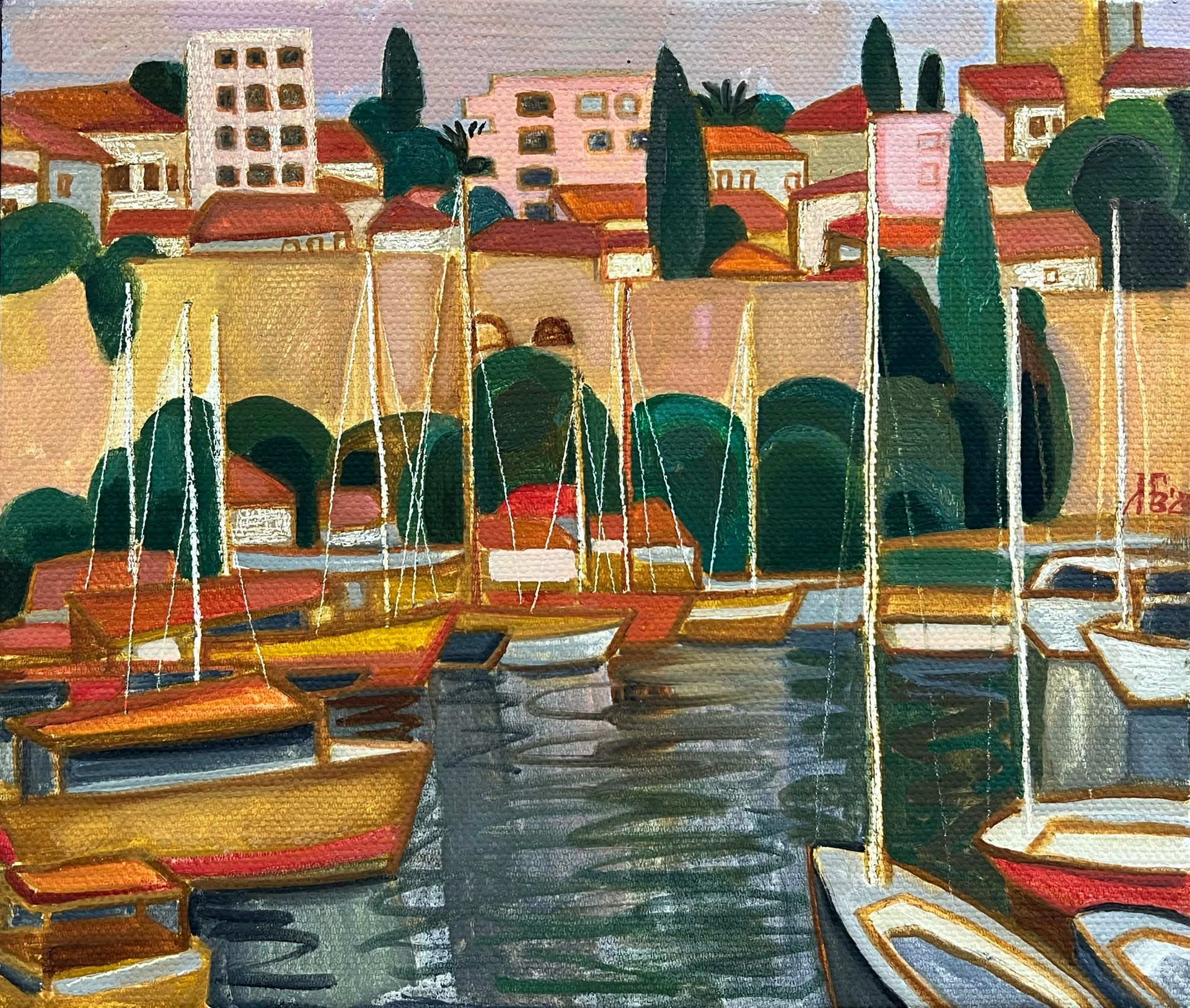 Мила Гаврилова (Картина, живопись - 
                  35 x 30 см) Залив Анталья