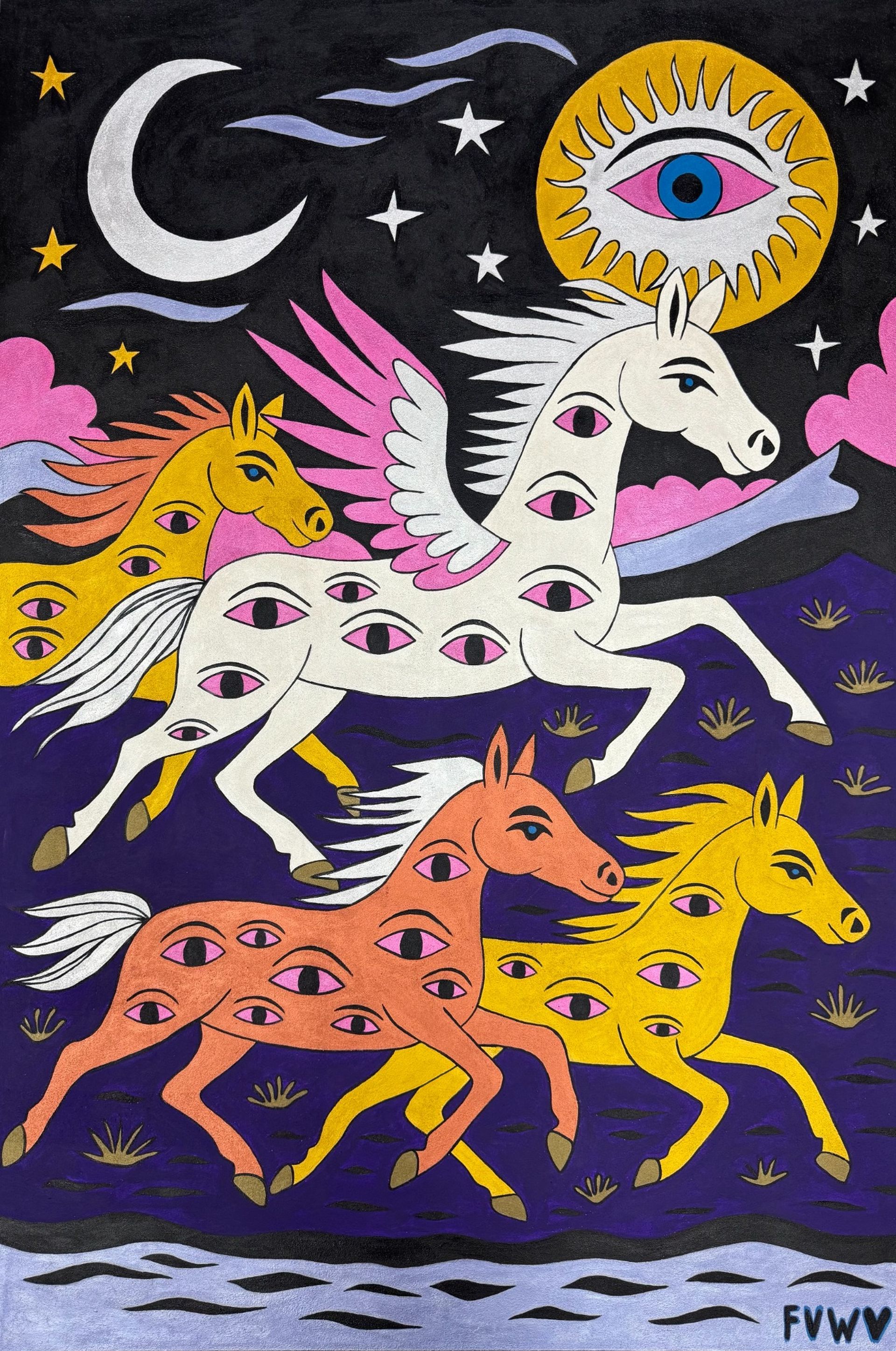 Виолетта Киселева (Картина, живопись - 
                  80 x 120 см) Пегас