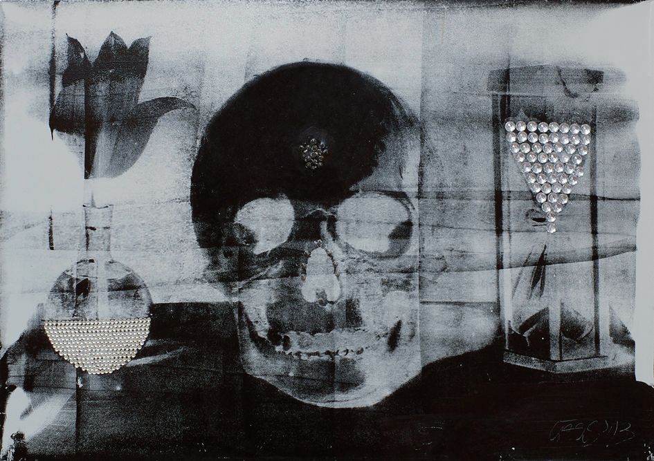 Лацис Нормунд (Коллаж / ассамбляж - 
                  100 x 80 см) Vanitas 2