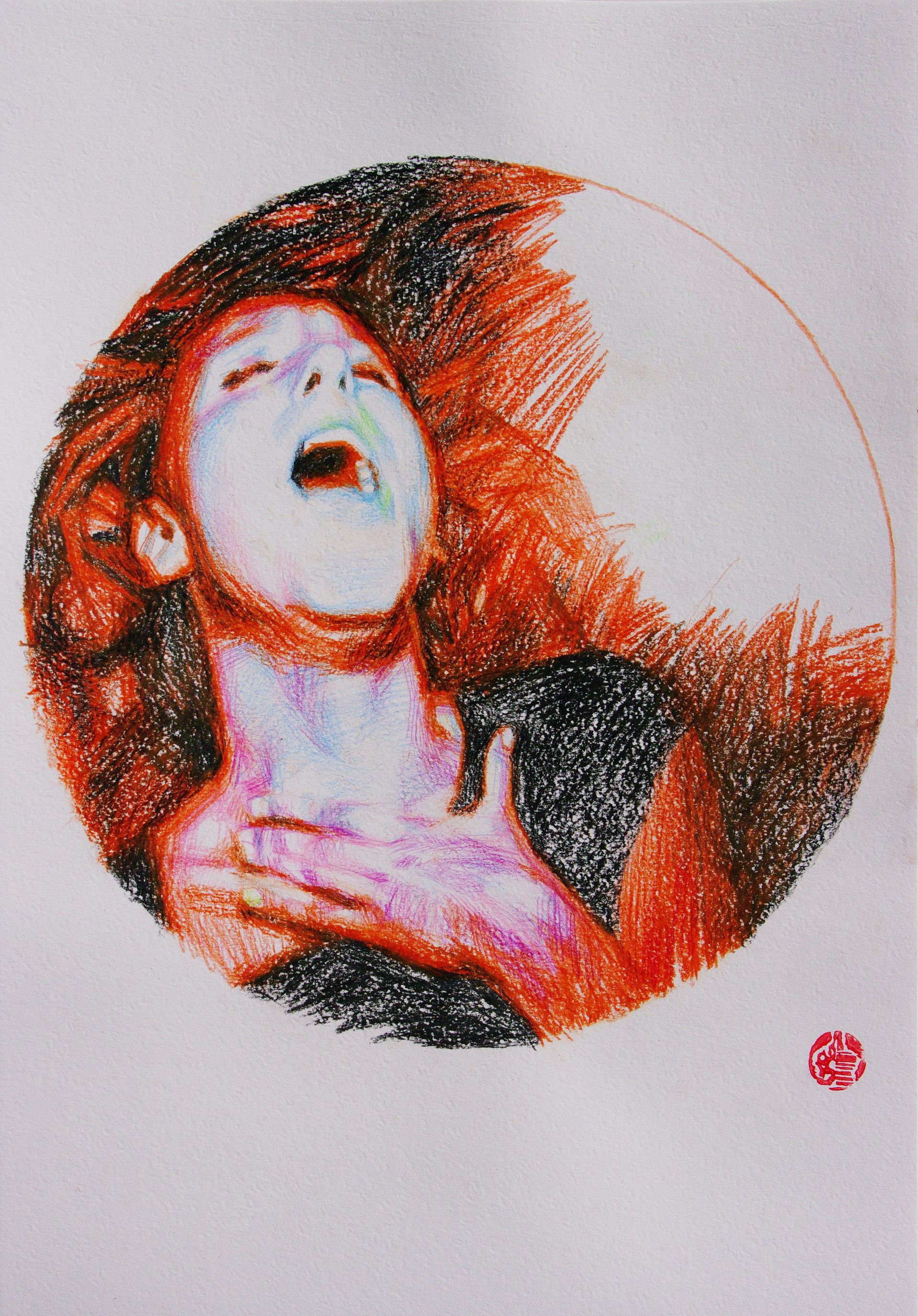 Алан Хатагты (Авторская графика - 
                  30 x 42 см) Аллегорическое тондо