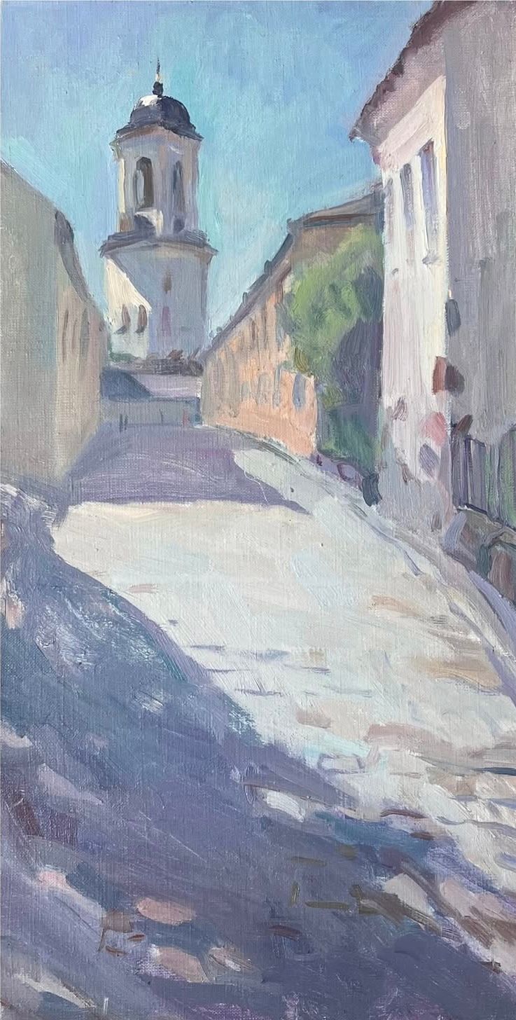 Мария Волкова (Картина, живопись - 
                  28.5 x 55 см) Улица Водной Заставы