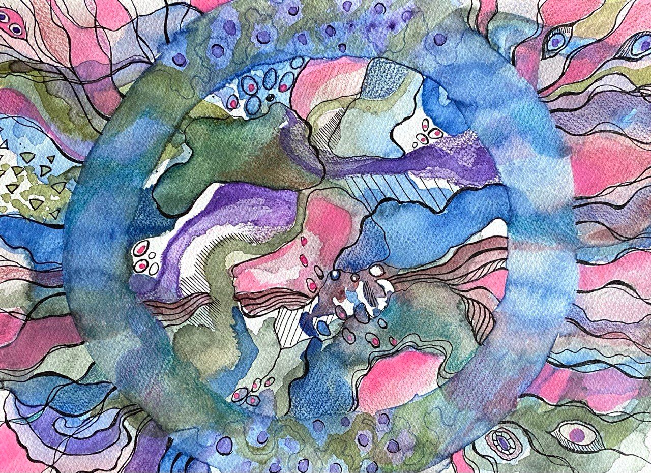 Марина Тийк (Авторская графика - 
                  29 x 21 см) Natura Fluentis part 3