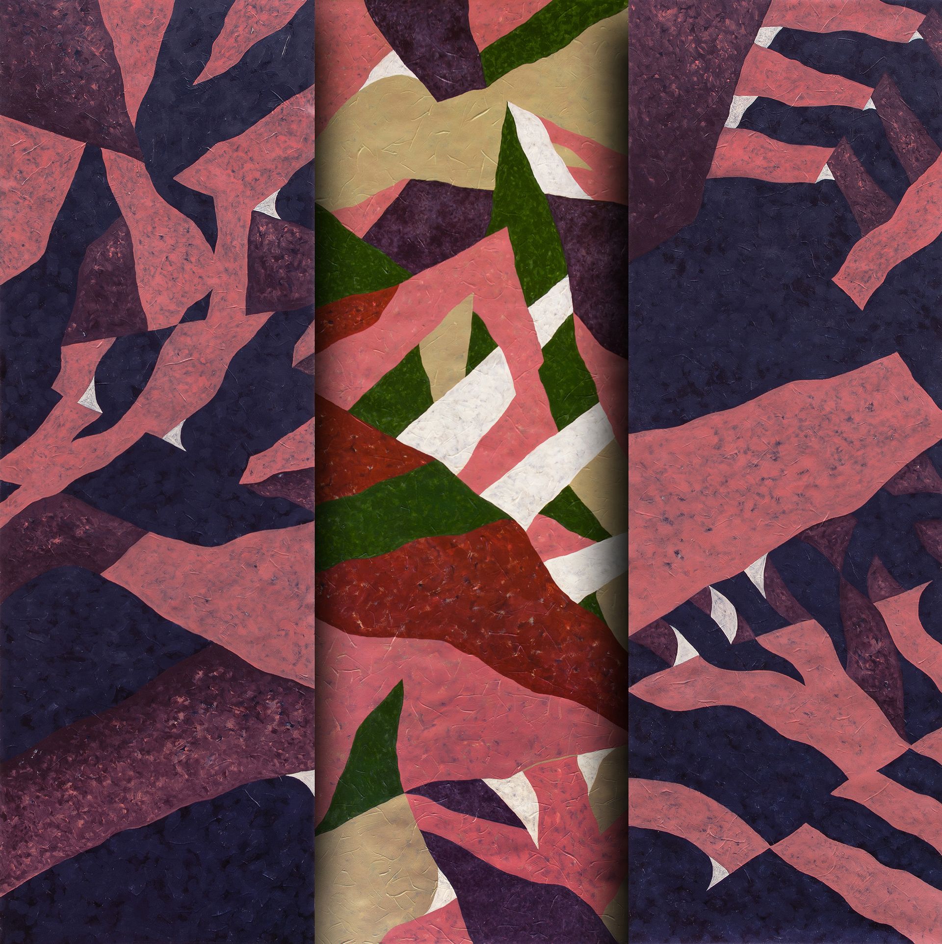 Диалет Шагой (Картина, живопись - 
                  150 x 150 см) Без названия (триптих)