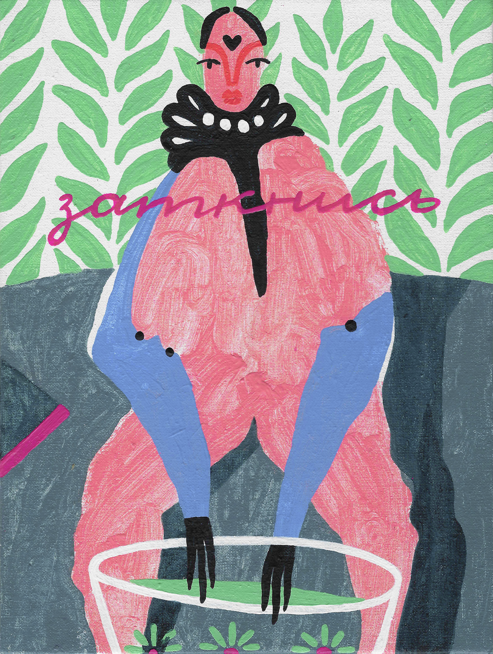 Лена Романовская (Авторская графика - 
                  15 x 20 см) Заткнись