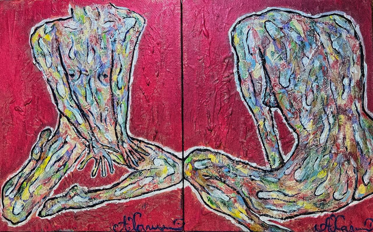 Александра Халипская (Картина, живопись - 
                  40 x 25 см) Зеркало