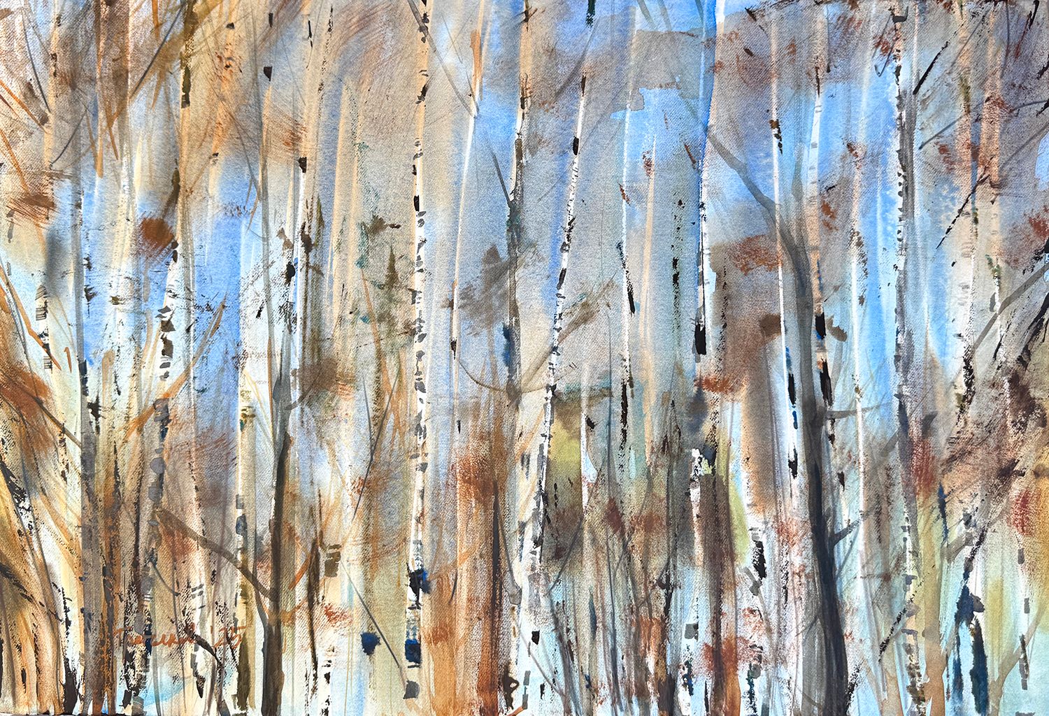 Юлия Третьякова (Авторская графика - 
                  56 x 38.5 см) Дыхание весны