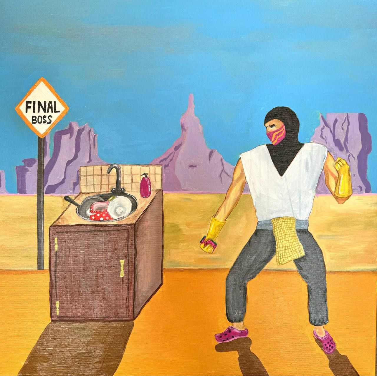 Анна Коноплева (Картина, живопись - 
                  50 x 60 см) The dishes combat