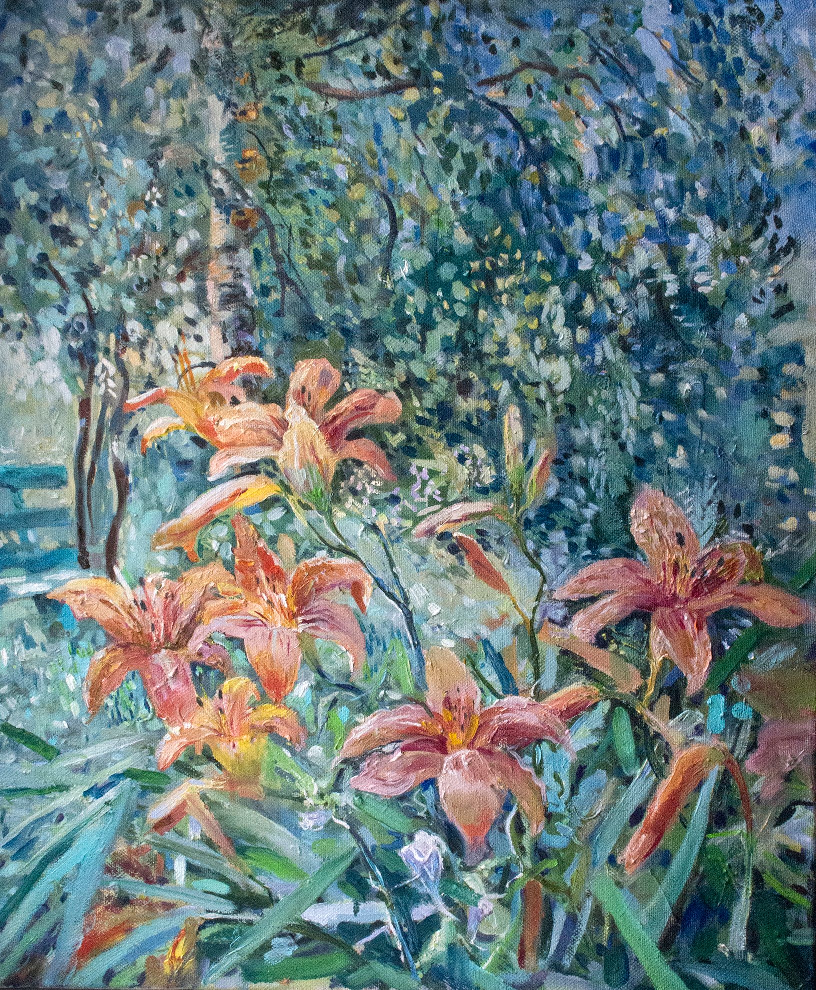 Галина Третьякова (Картина, живопись - 
                  50 x 60 см) Оранжевое солнце сада