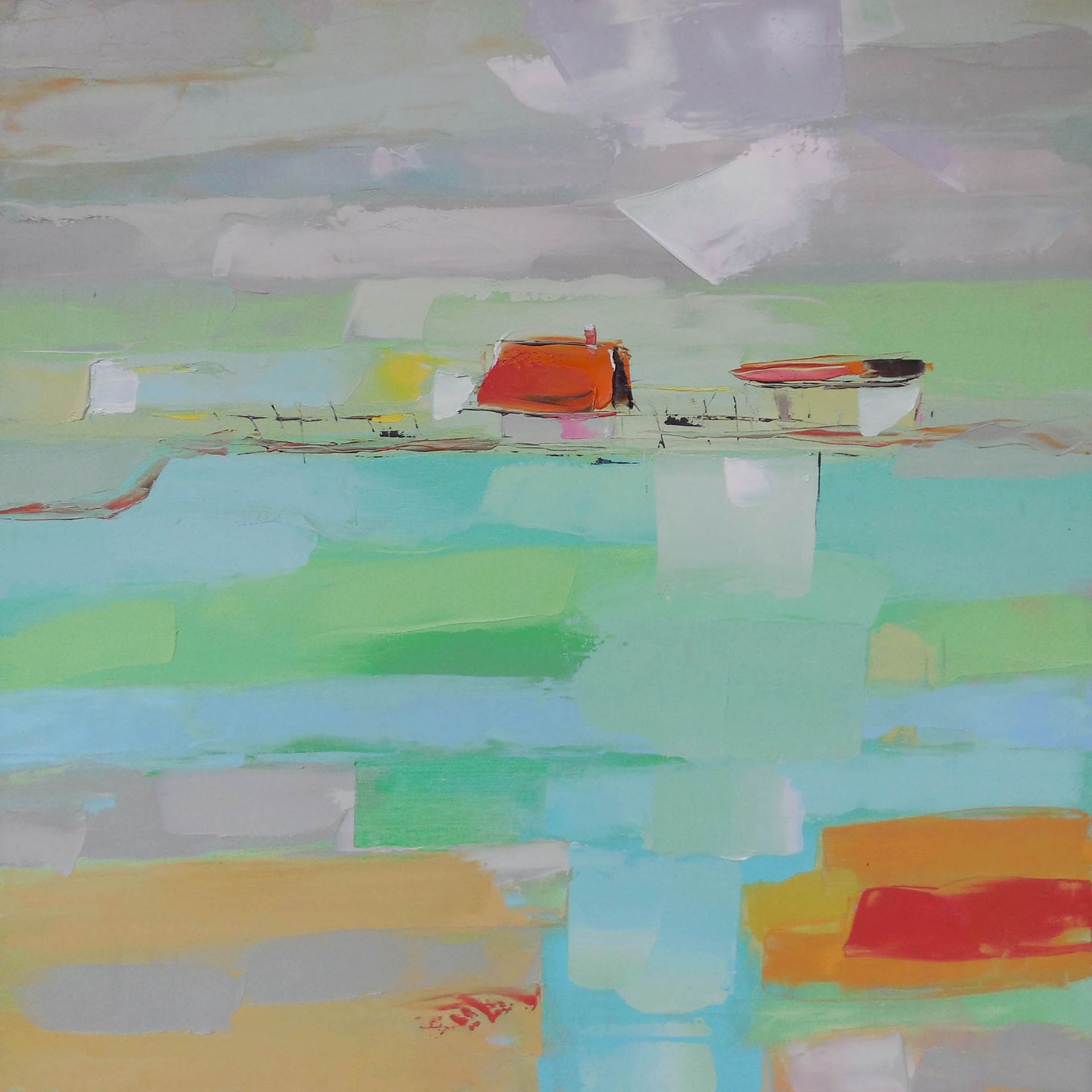 Андрей Шенгелия (Картина, живопись - 
                  60 x 60 см) Country Mood