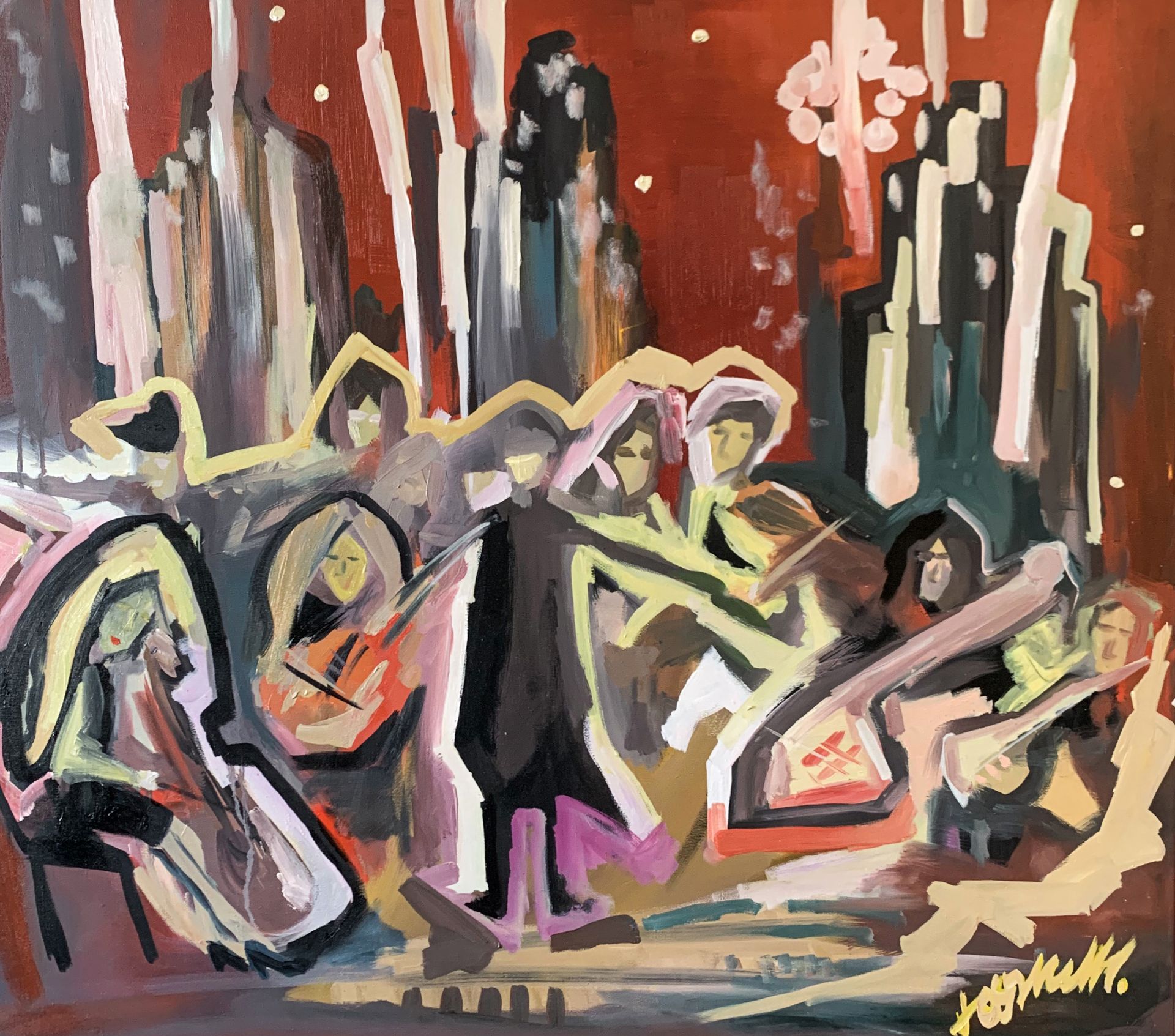 Юджин (Картина, живопись - 
                  90 x 80 см) Оркестр
