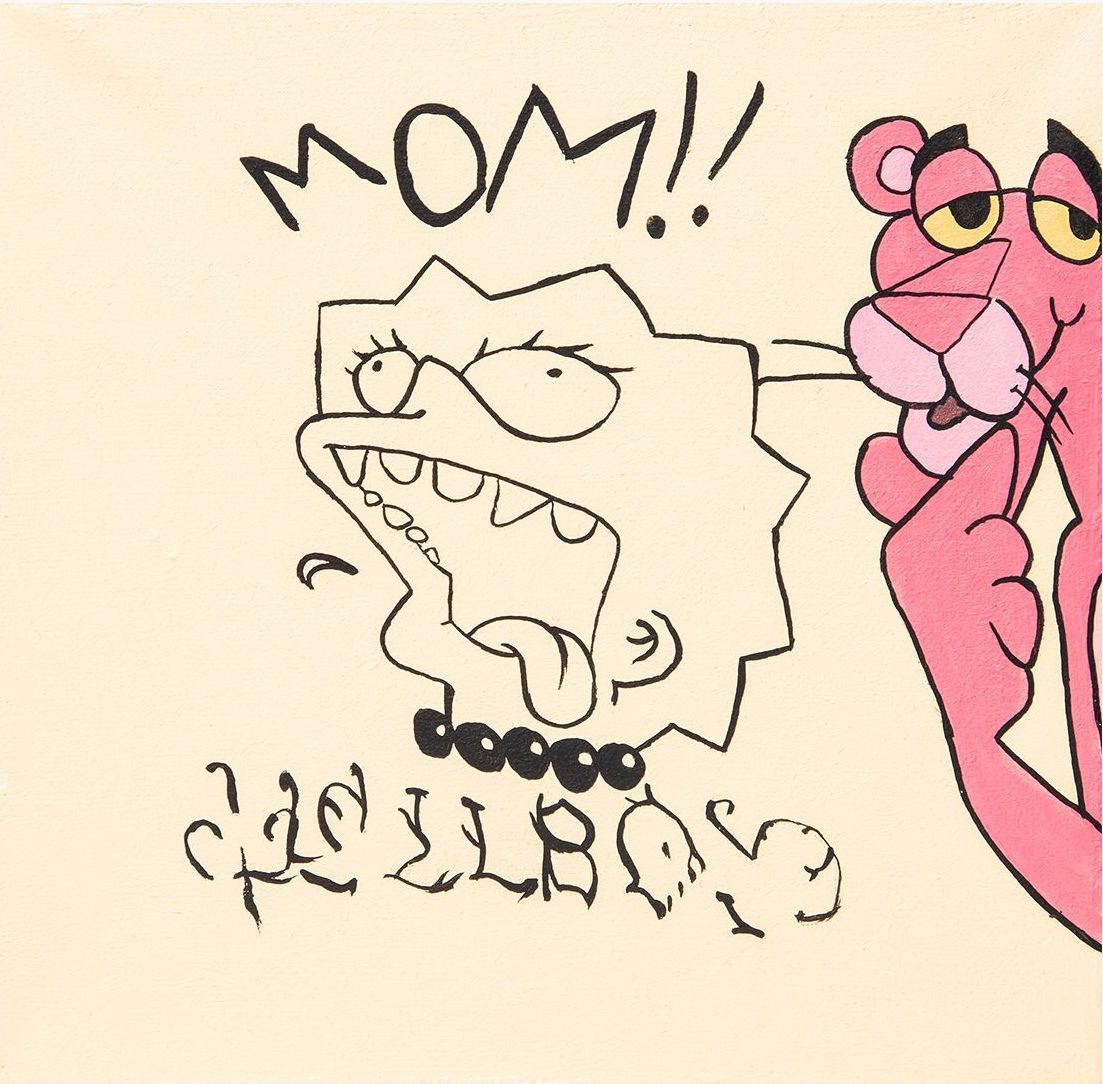 Давид Скворцов (Картина, живопись - 
                  20 x 20 см) MOM!! (Lil Peep)