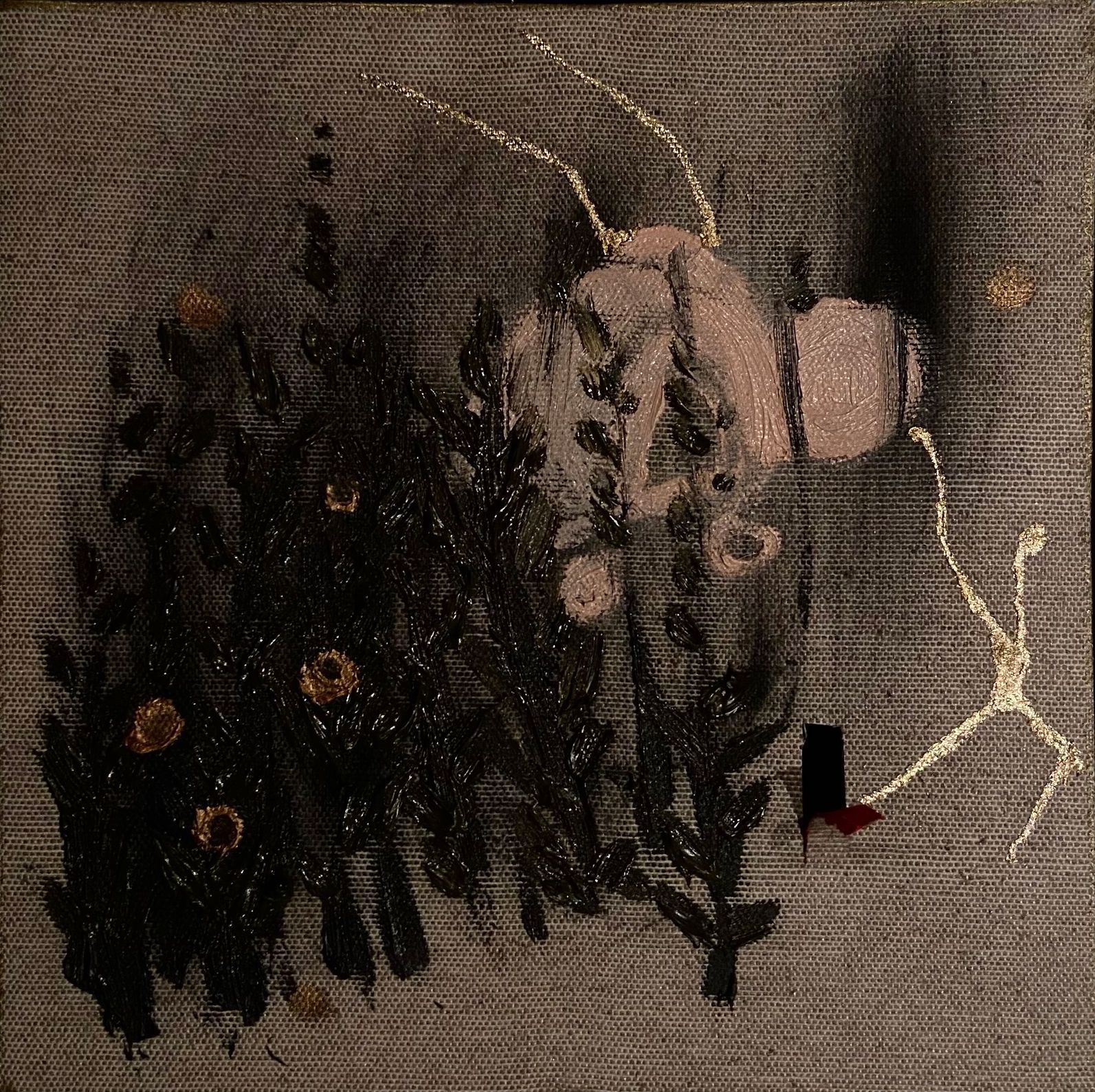 Алина Клаванская (Картина, живопись - 
                  26 x 26 см) Розовый автобус