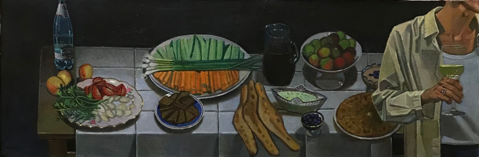Иван Афонский (Картина, живопись - 
                  106 x 36 см) Стол