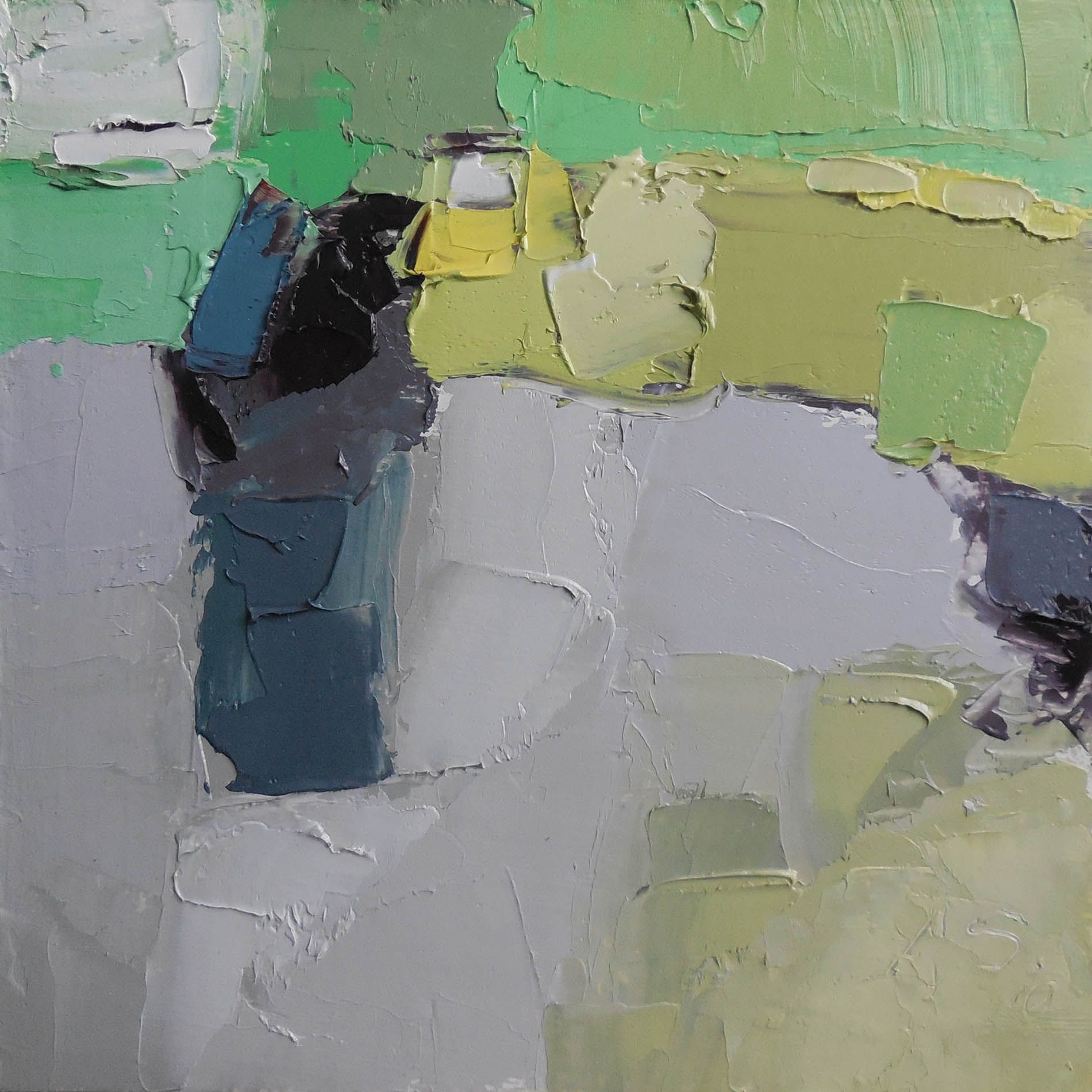 Андрей Шенгелия (Картина, живопись - 
                  18 x 18 см) Зеленый шум