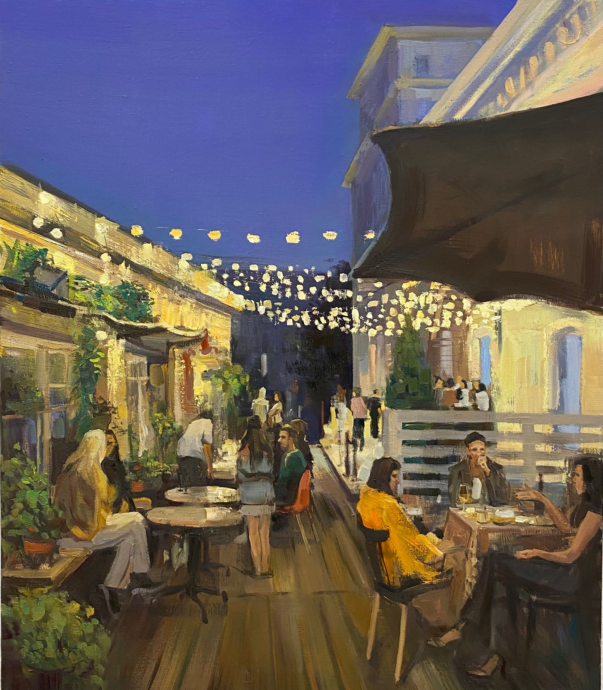 Вячеслав Кривцов (Картина, живопись - 
                  60 x 70 см) Вечерние огни фужеров