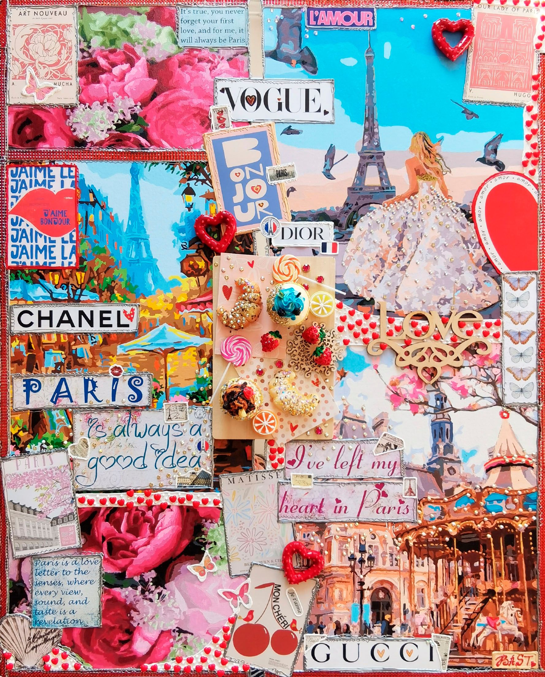 Ирина БАСТ (Картина, живопись - 
                  80 x 100 см) Bonjour, Париж!