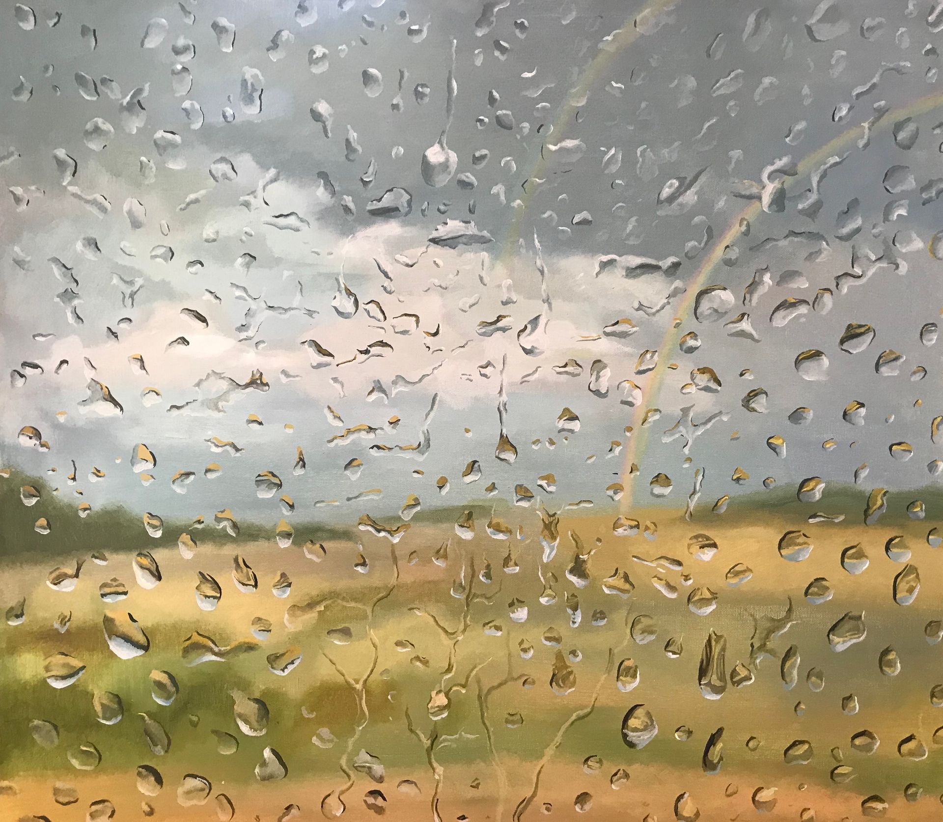 Александра Курьянова (Картина, живопись - 
                  80 x 70 см) Летний дождь