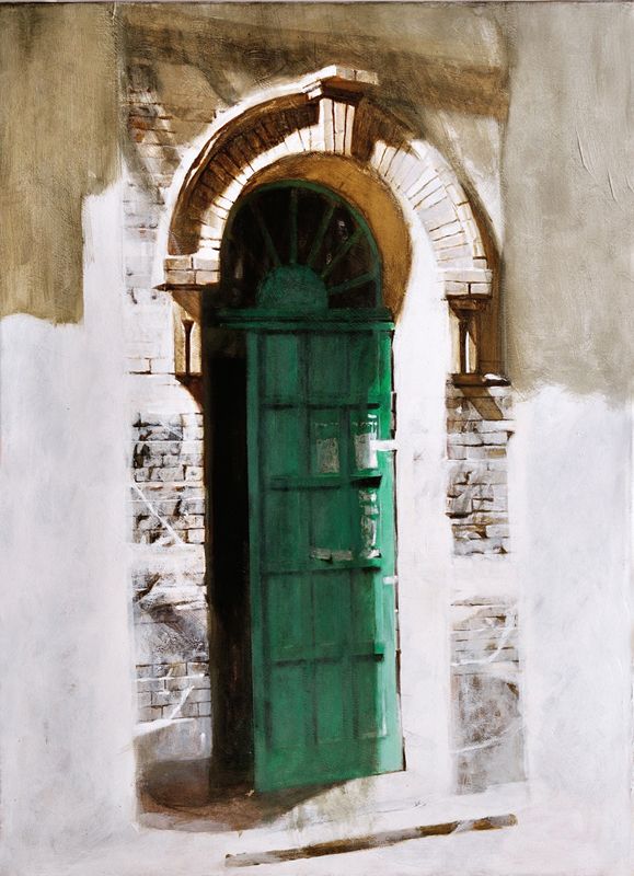 Эдуард Яшин (Картина, живопись - 
                  60 x 80 см) Зеленая дверь