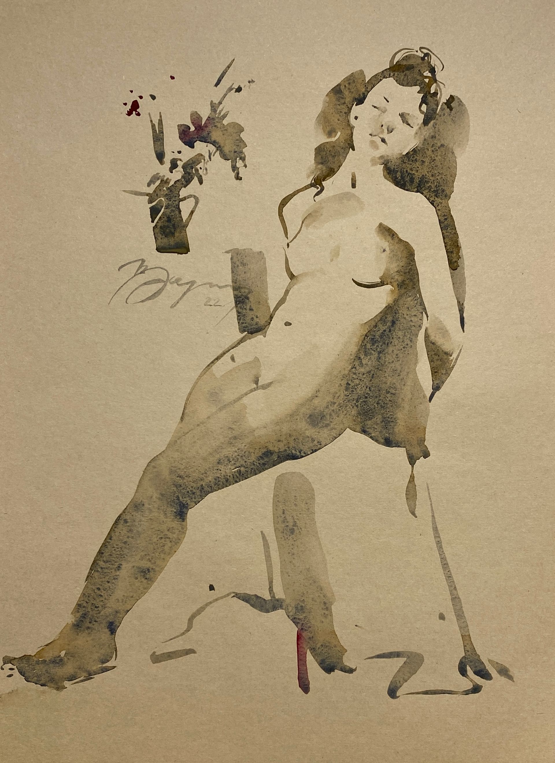 Надежда Воронцова (Авторская графика - 
                  29 x 40 см) Вечер