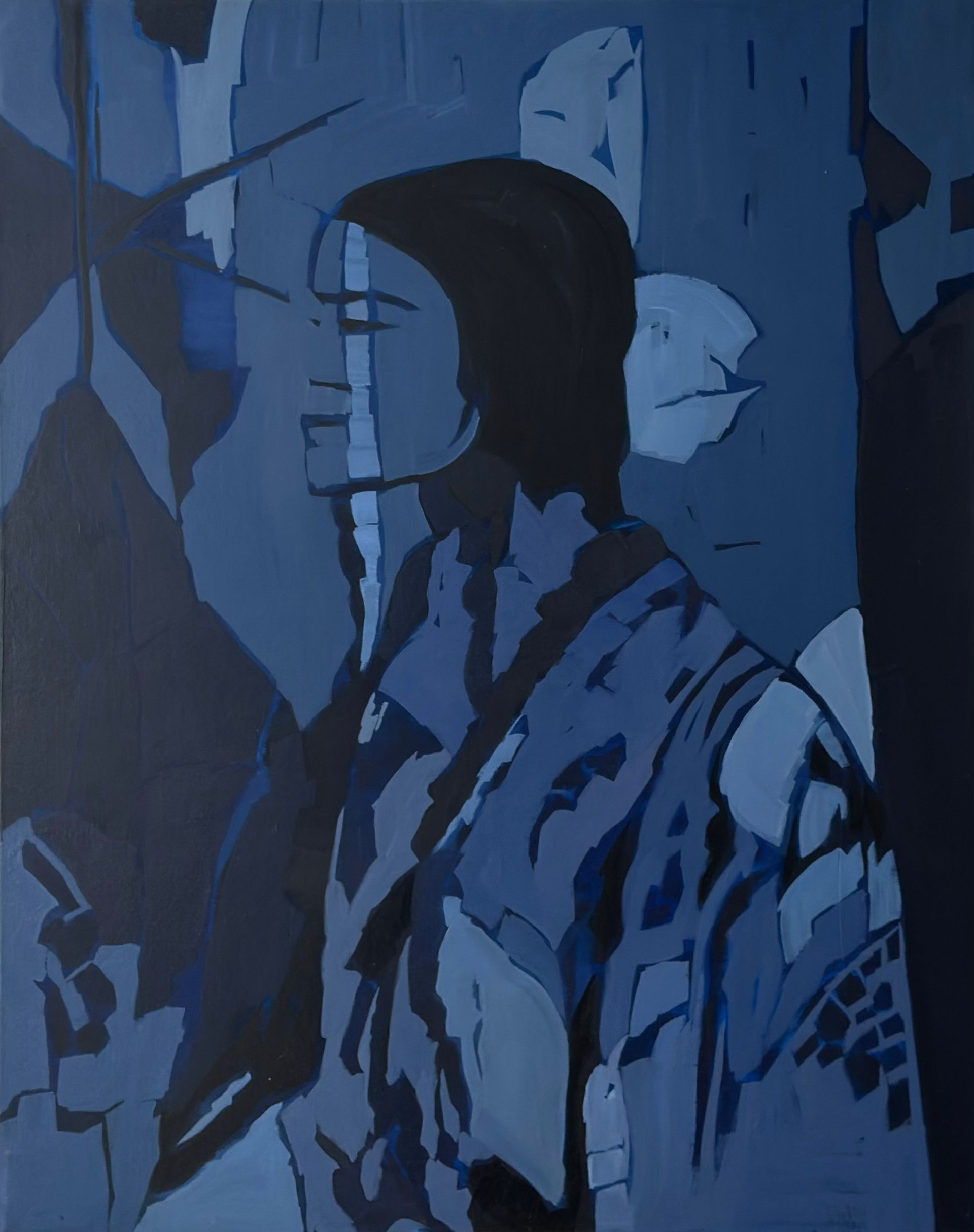 Ольга Змиевец (Картина, живопись - 
                  80 x 100 см) В синем