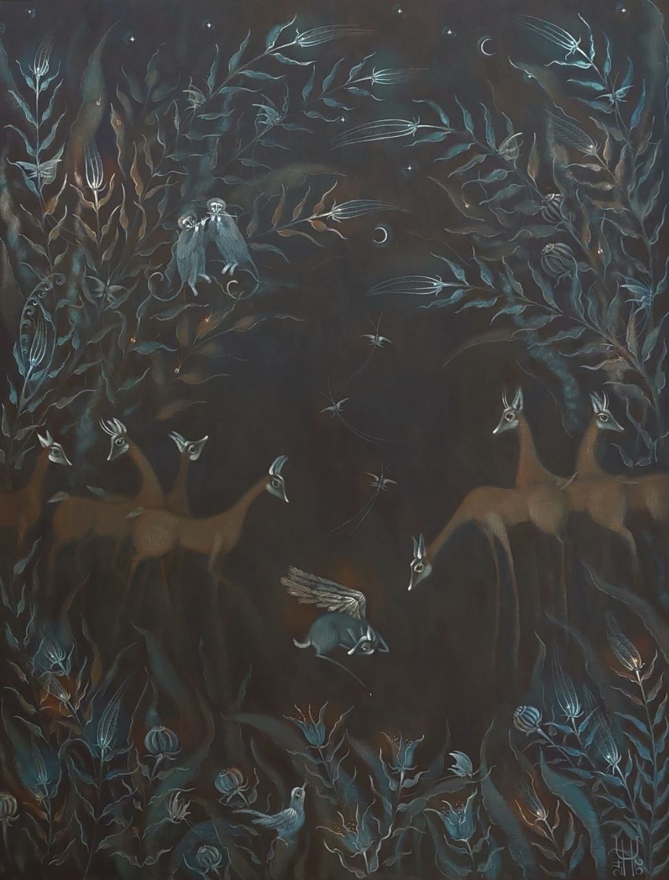 Наталья Чайковская (Картина, живопись - 
                  100 x 130 см) Первая звезда зажглась