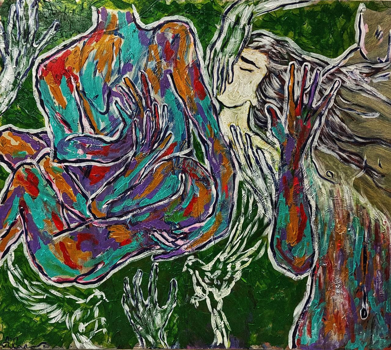 Александра Халипская (Картина, живопись - 
                  100 x 100 см) За-благовременно