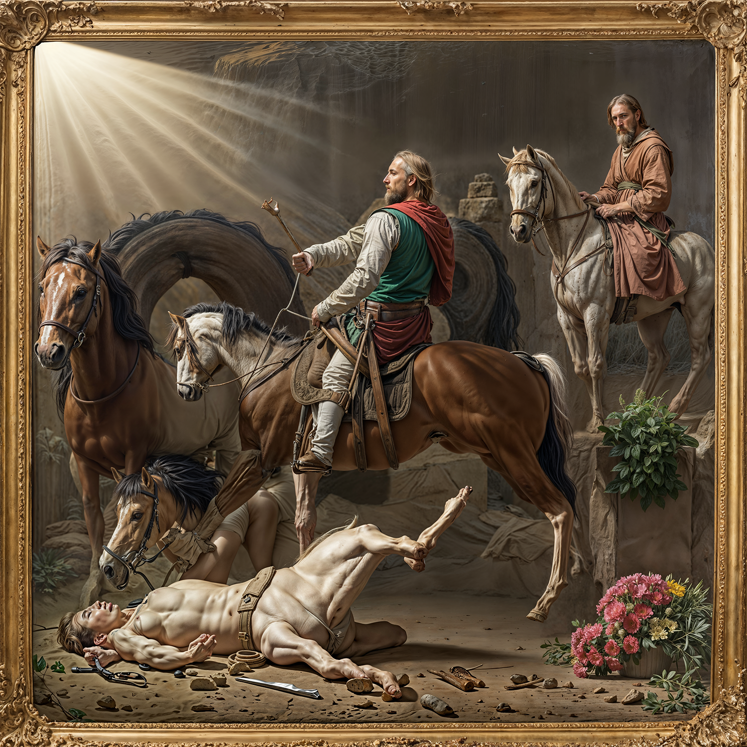 Ринат Абдрахманов (Rinatto L'bank) (Графика цифровая (принты) - 
                  90 x 90 см) Апофеоз падения: становление-кентавр