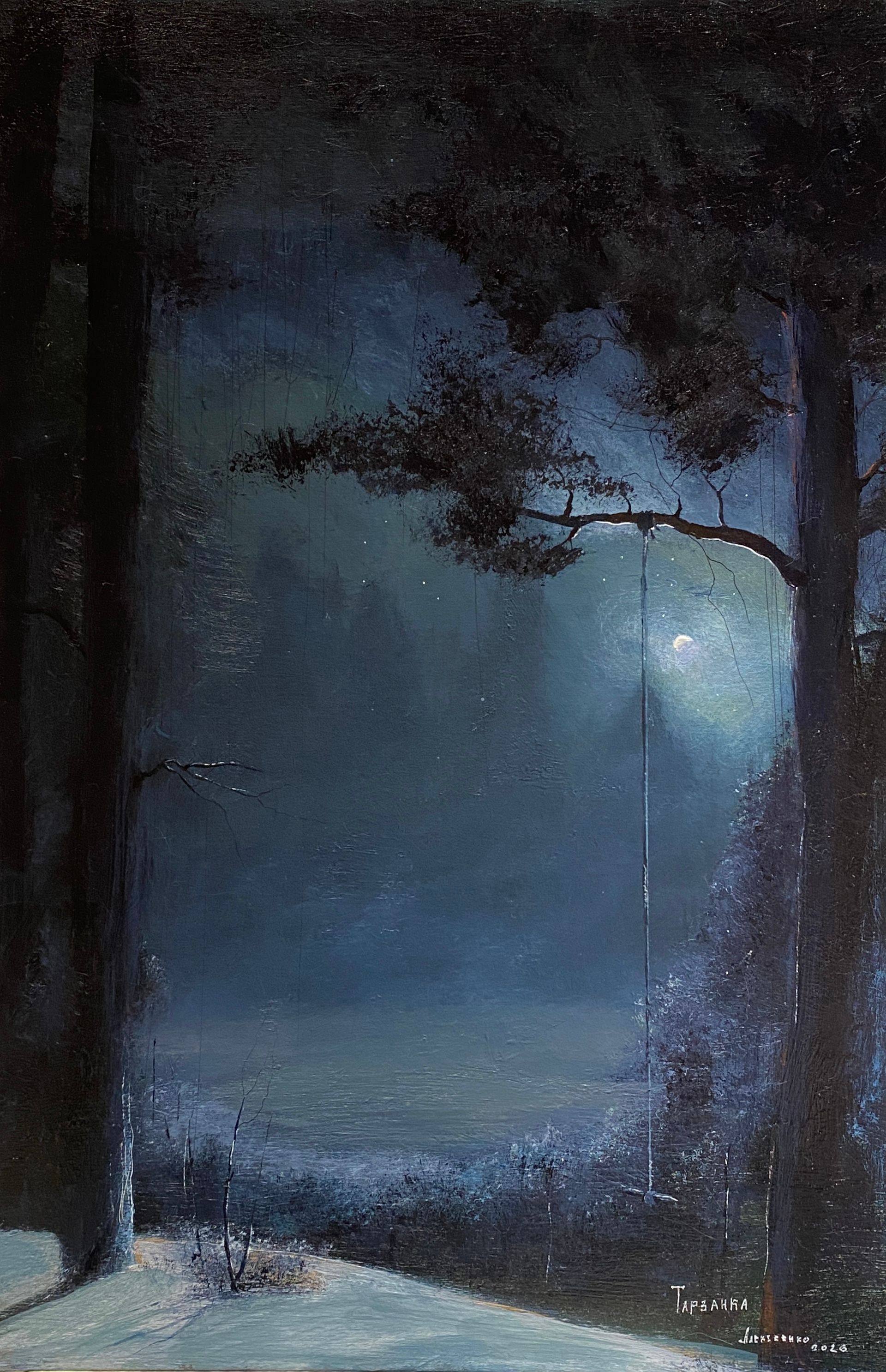 Андрей Алексеенко (Авторская графика - 
                  40 x 60 см) Тарзанка