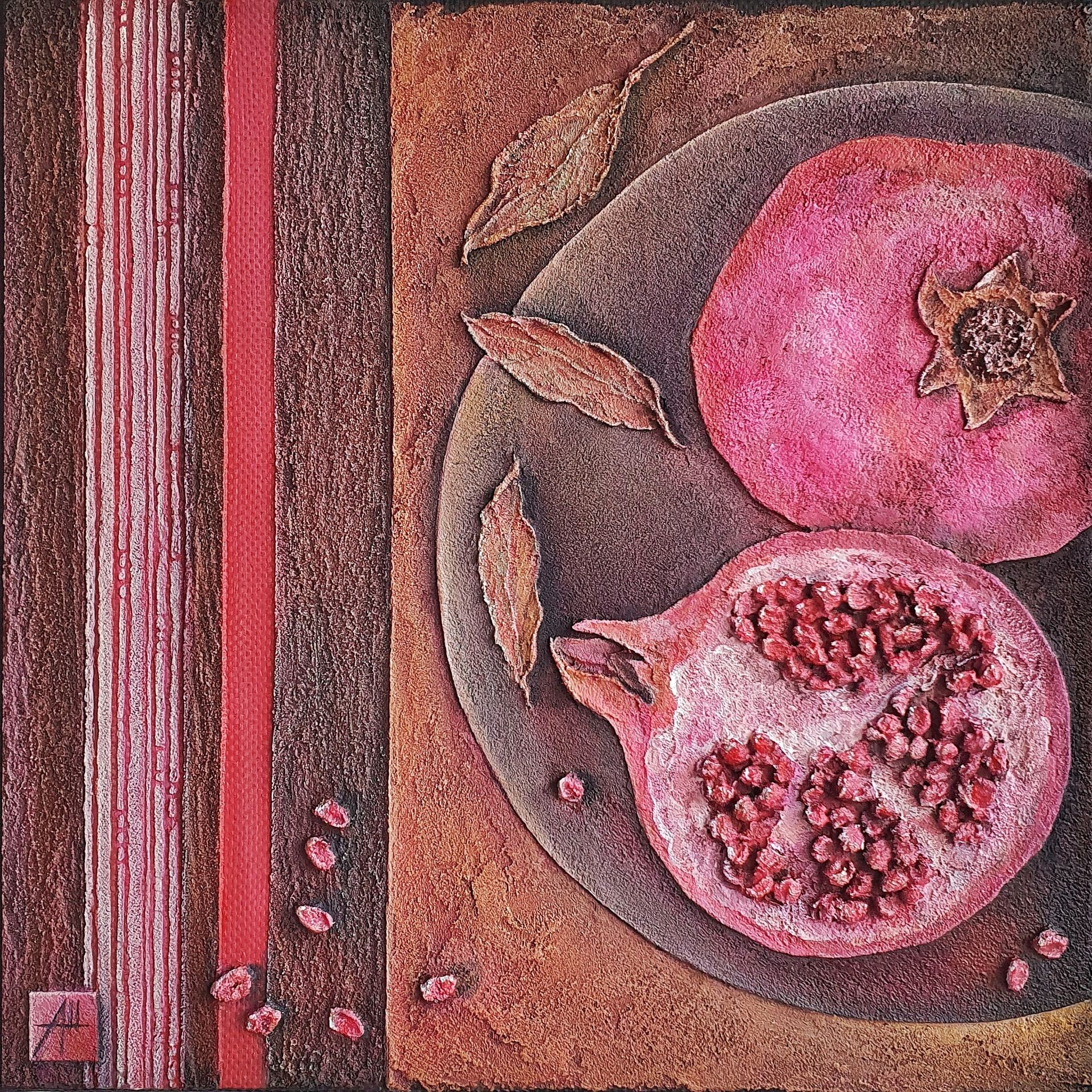 Анна Шуваева (Картина, живопись - 
                  30 x 30 см) Сочный ноябрь