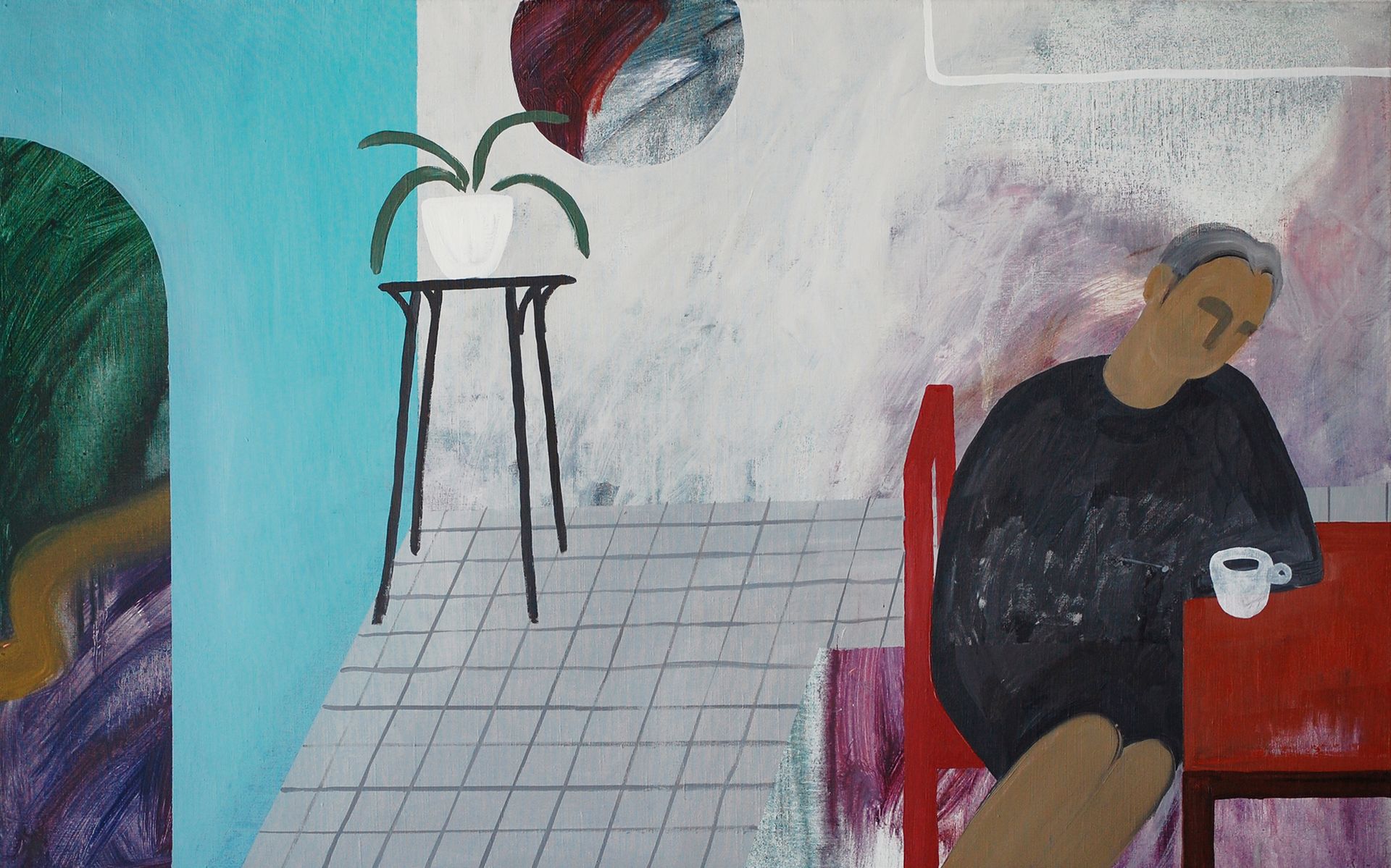 Анна Мельниченко (Картина, живопись - 
                  100 x 65 см) Португальское кафе