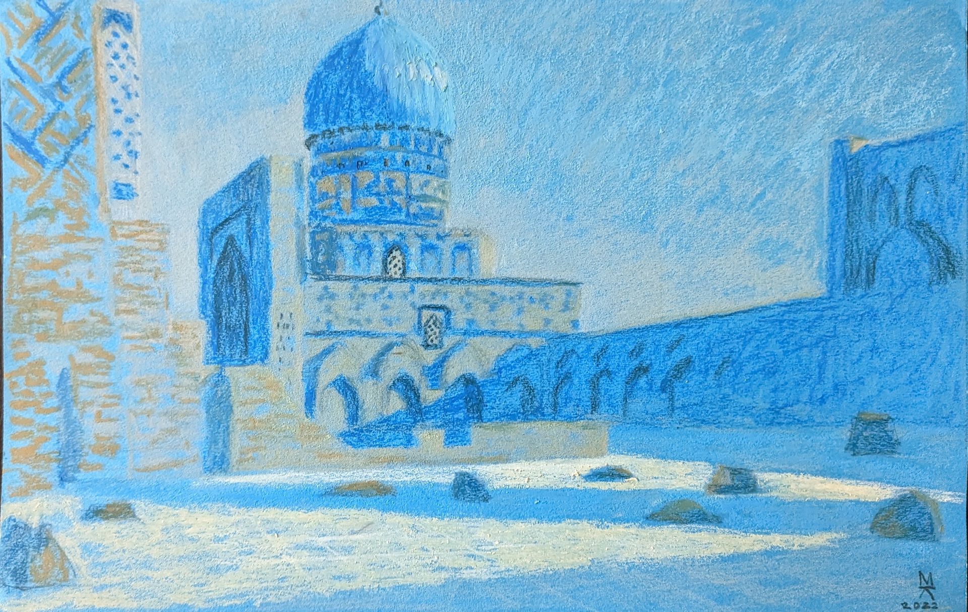 Екатерина Маланьина (Авторская графика - 
                  38 x 25 см) Самарканд