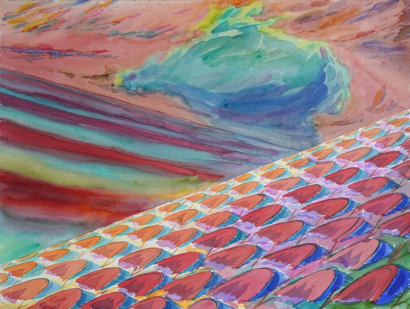 Сергей Лоцманов (Картина, живопись - 
                  76 x 56 см) Абстрактный пейзаж 1