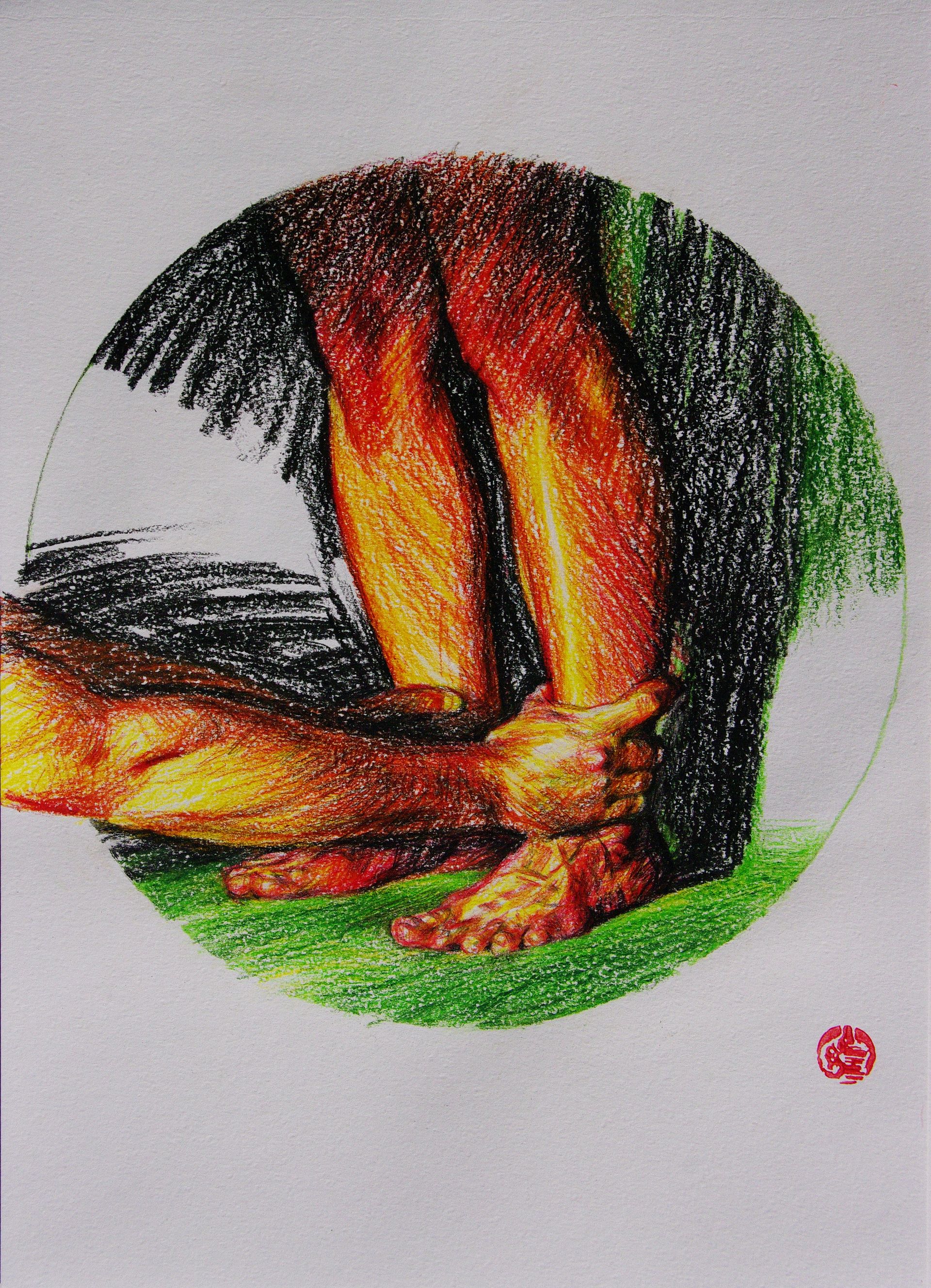 Алан Хатагты (Авторская графика - 
                  29 x 42 см) Аллегорическое тондо