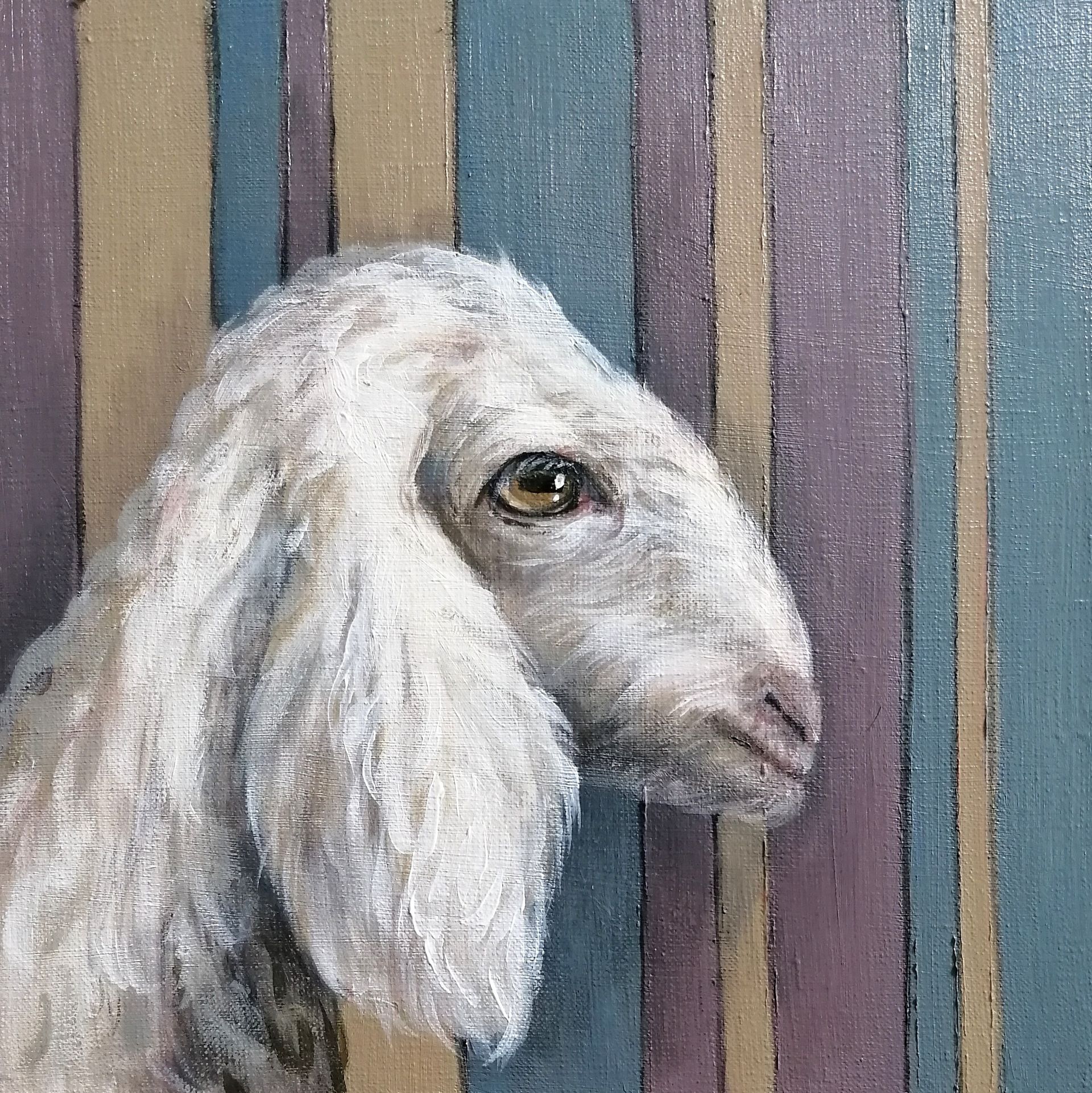 Юлия Куртова (Картина, живопись - 
                  30 x 30 см) Полосатее матраца!