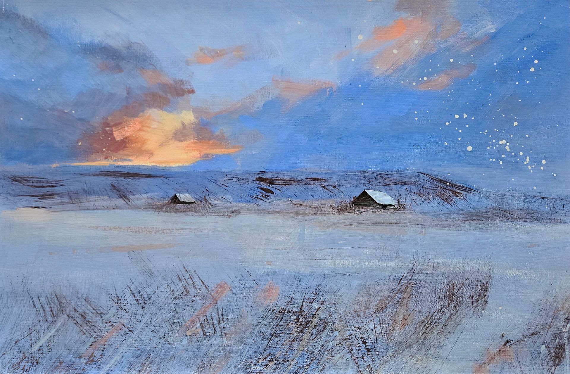Светлана Юматова (Авторская графика - 
                  55 x 36 см) Краски вечера #2