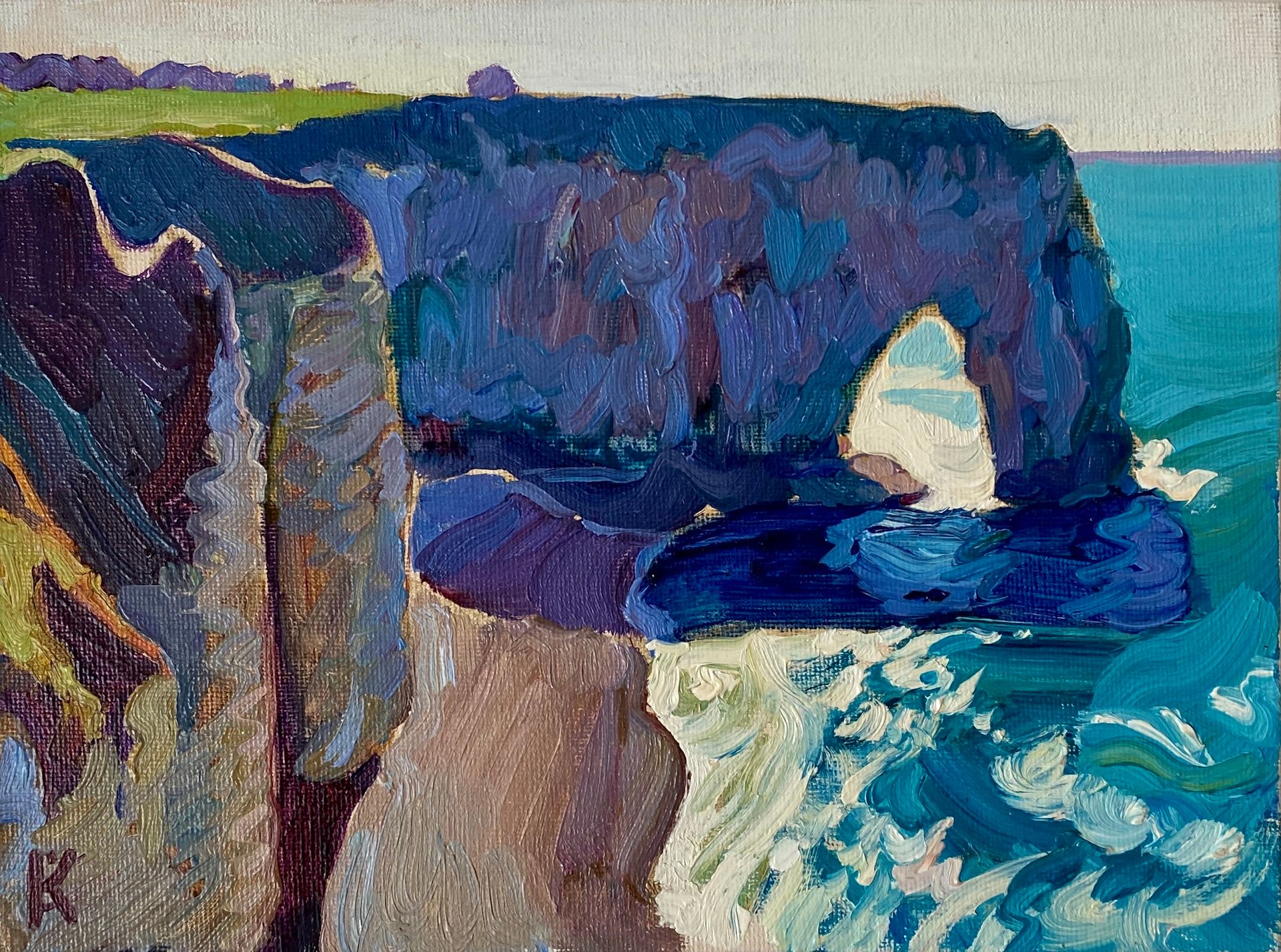 Алексей Кротов (Авторская графика - 
                  24 x 18 см) Скала недалеко от Этреты