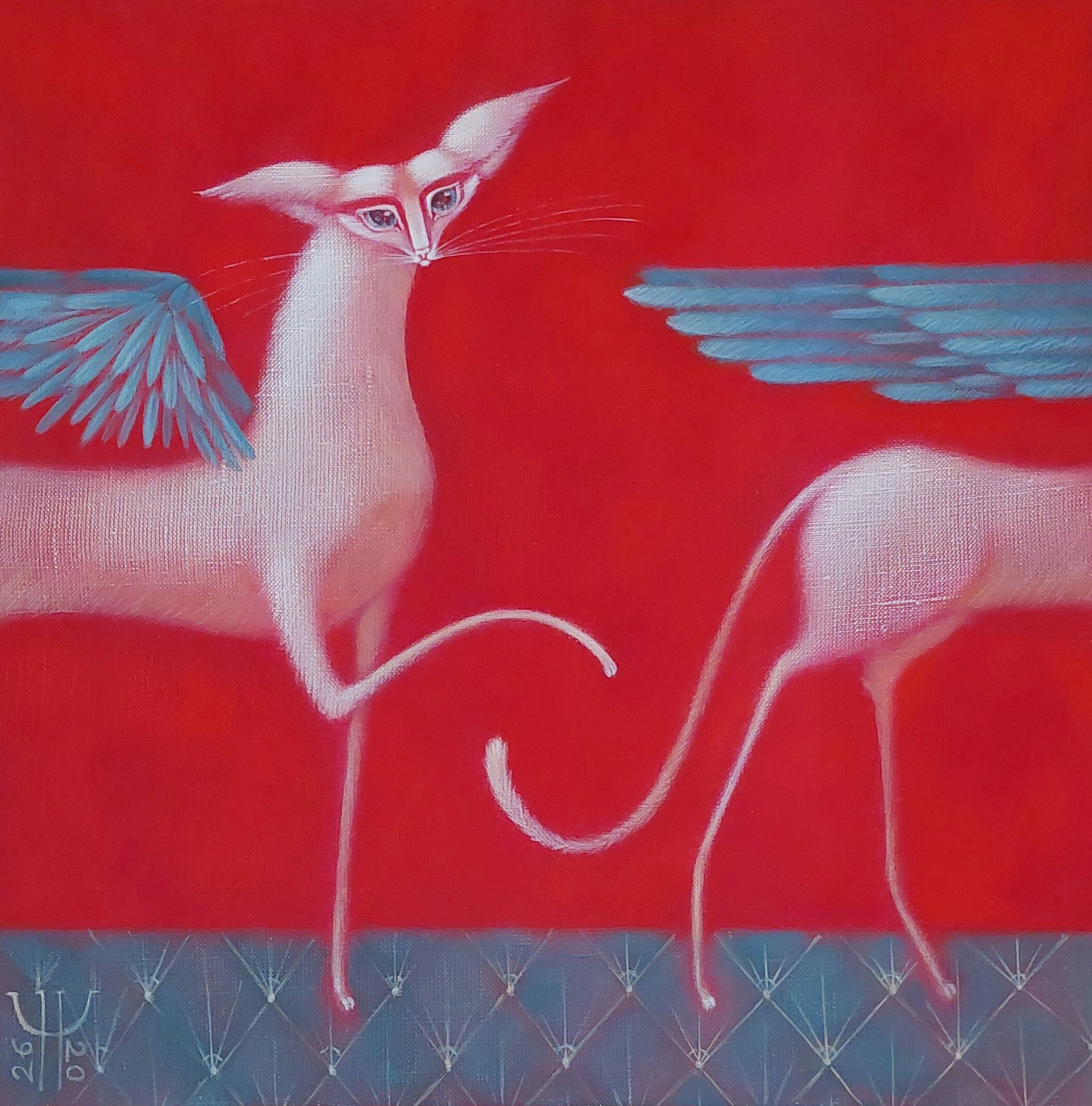 Наталья Чайковская (Картина, живопись - 
                  40 x 40 см) Положение вещей