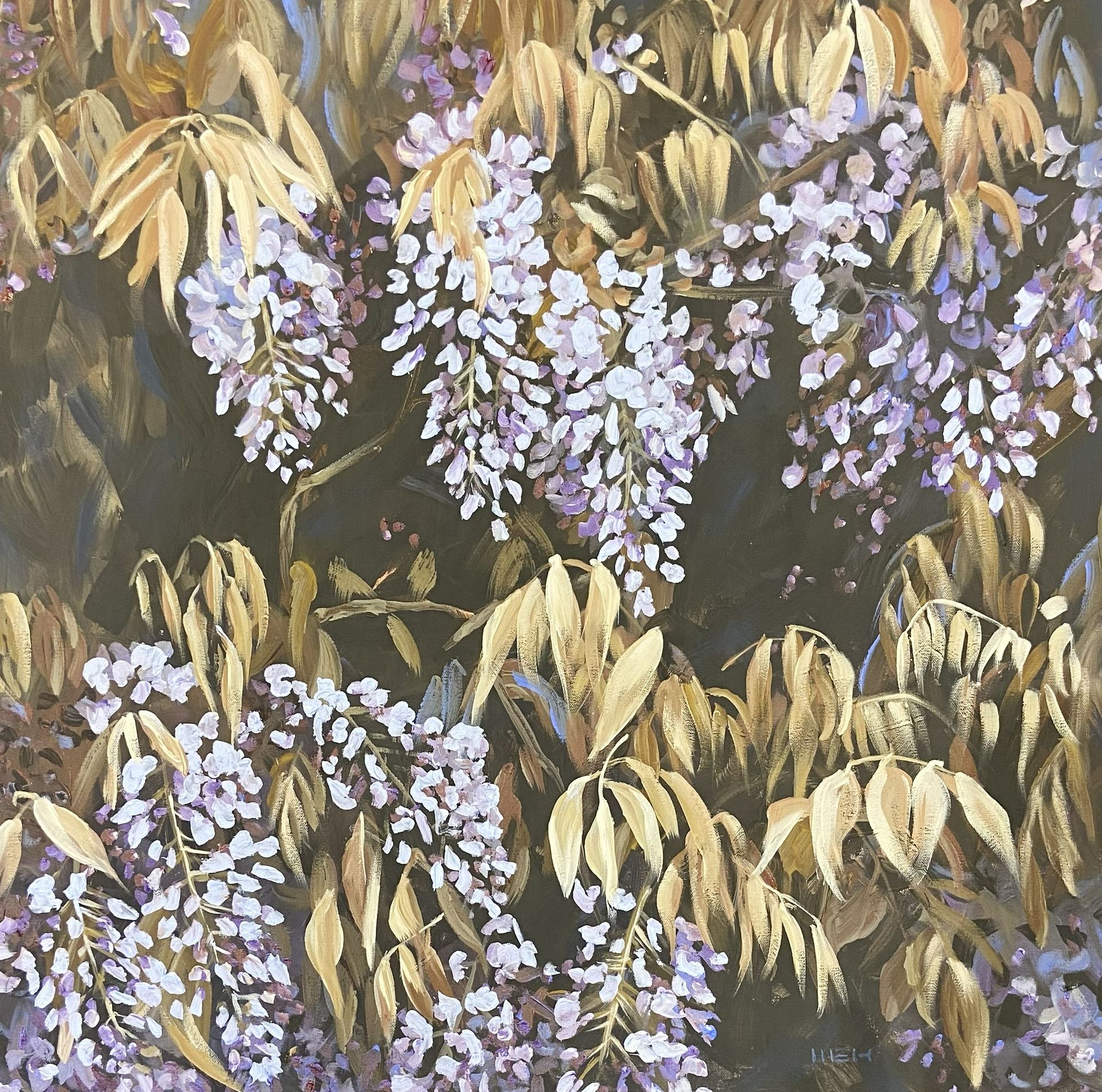 Алёна Шамайко (Картина, живопись - 
                  80 x 100 см) Ночная глициния