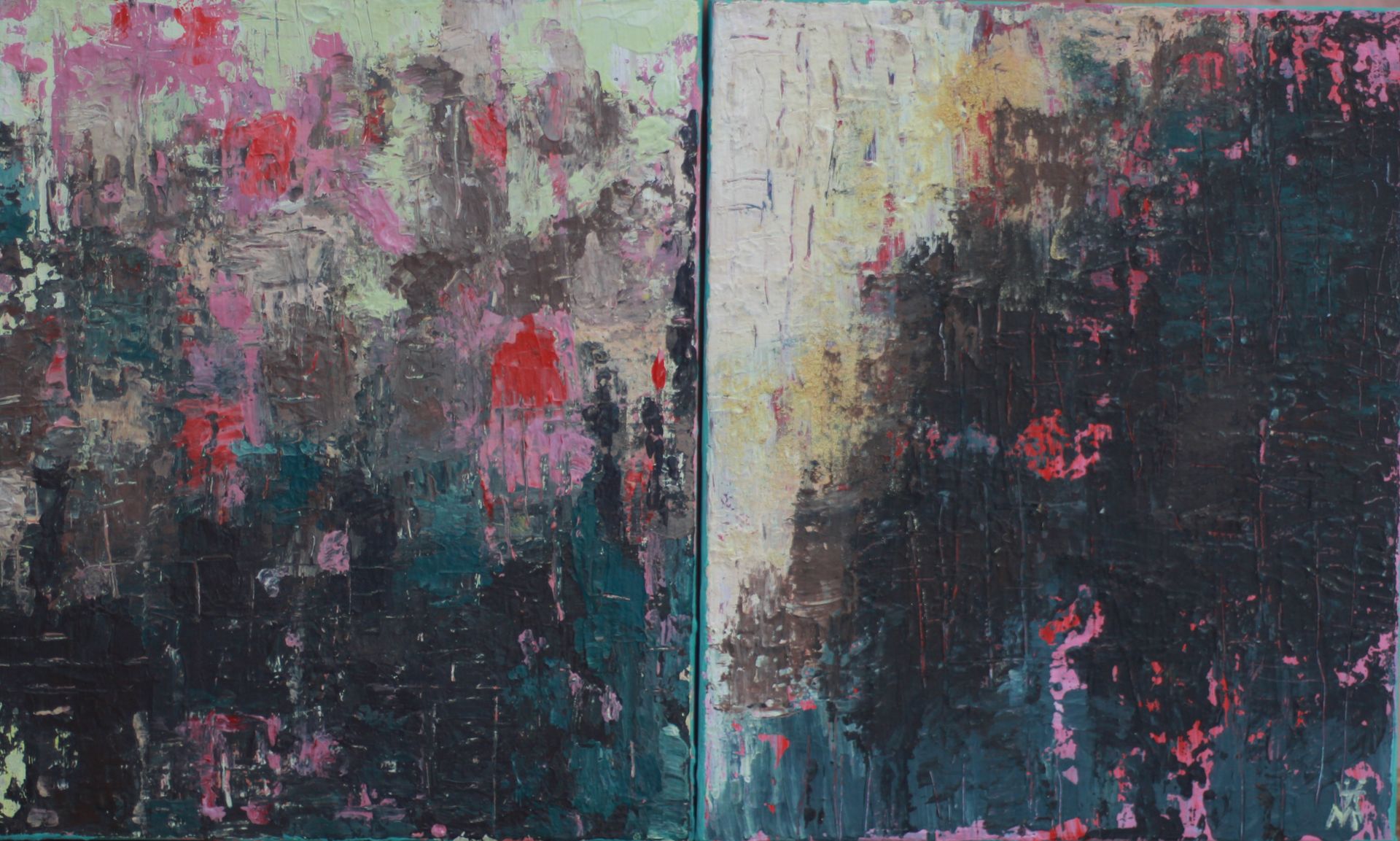 Мария Алдашкова (Картина, живопись - 
                  50 x 30 см) Диптих "Знойное лето"