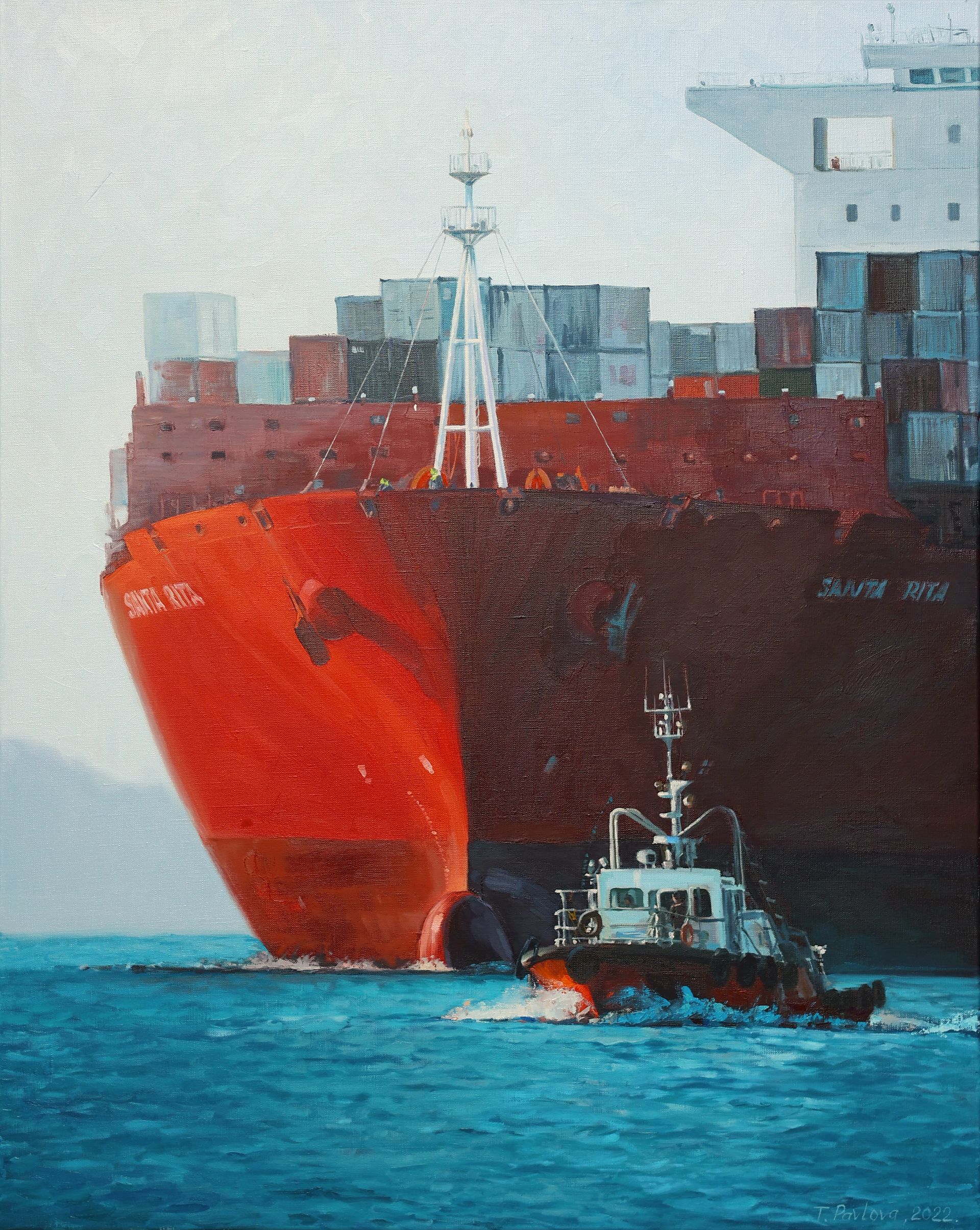 Татьяна Павлова (Картина, живопись - 
                  80 x 100 см) Морские перевозки