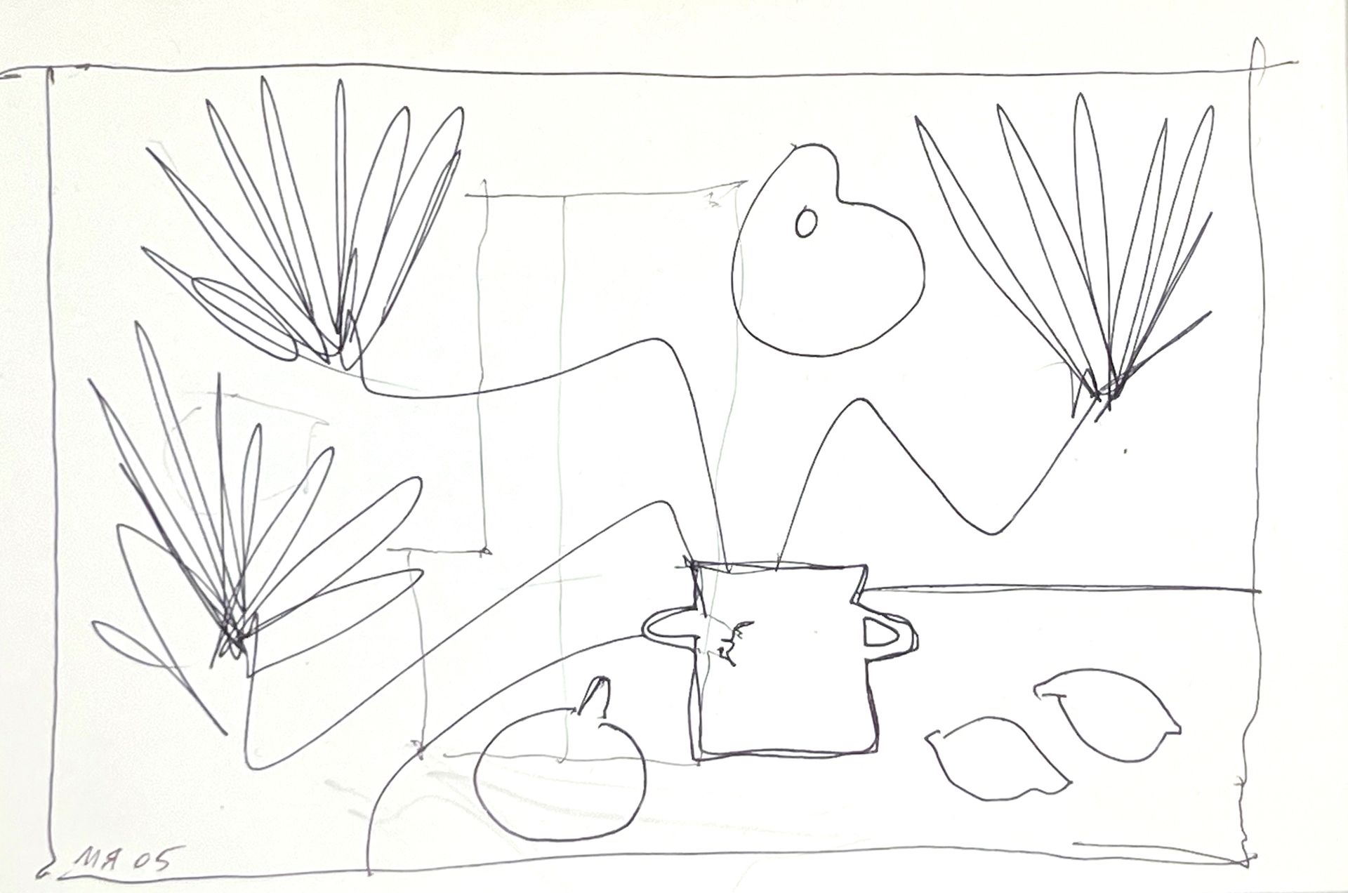 Марсель Ялалов (Авторская графика - 
                  32 x 23 см) Объекты