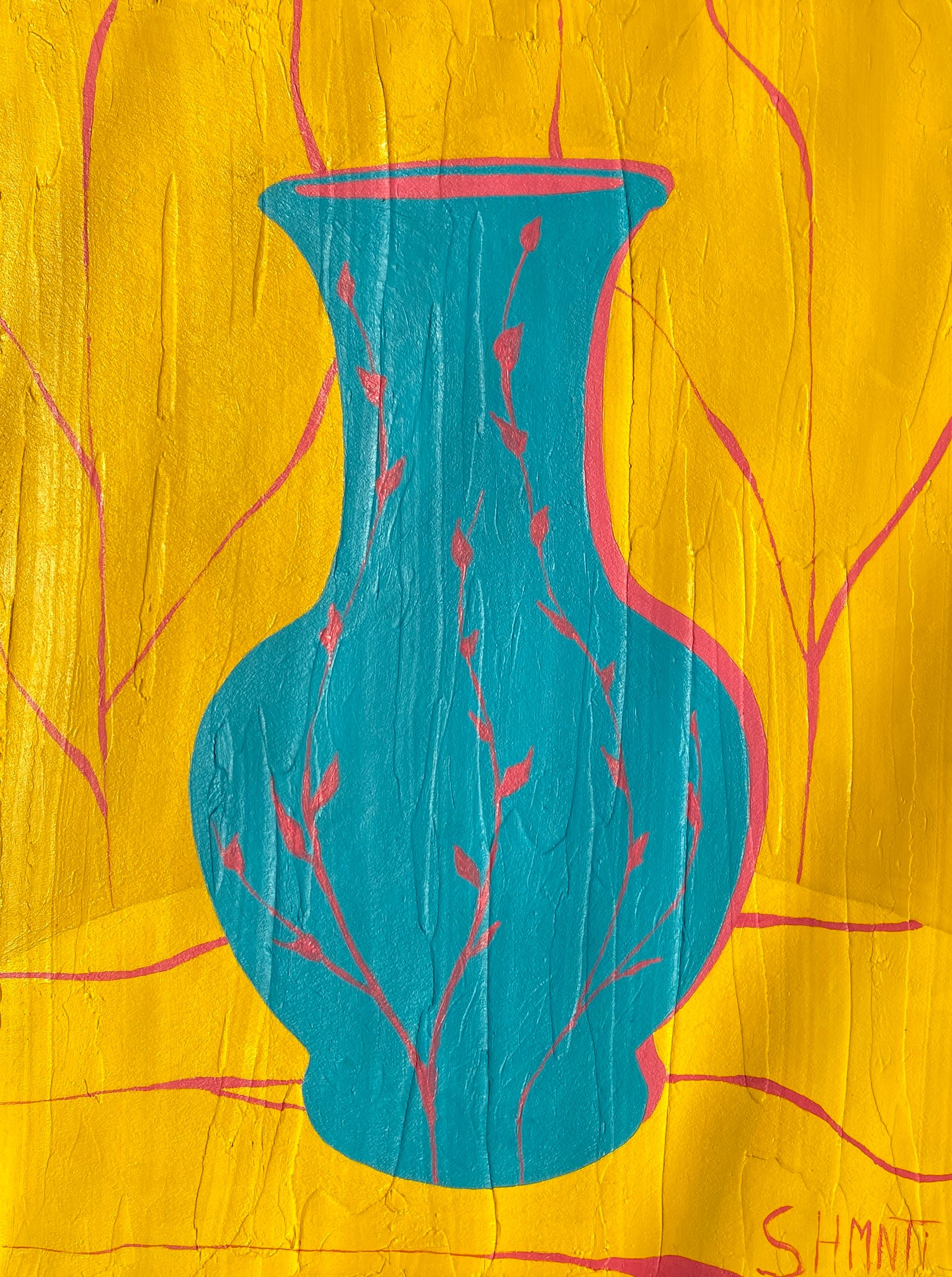 Shomina Ti (Картина, живопись - 
                  30 x 40 см) Ваза Голубая