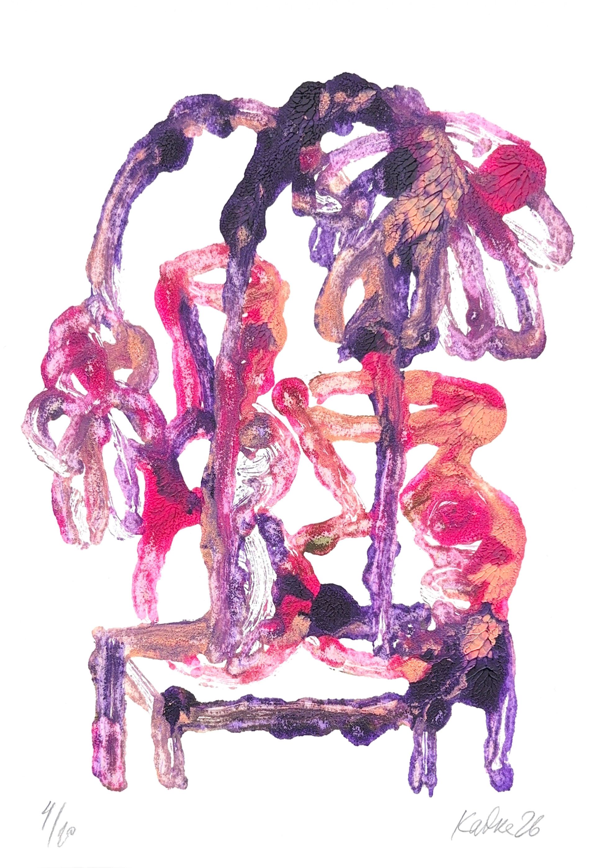 Дмитрий Кавка (Графика печатная - 
                  21 x 29.7 см) Цветы в двух вазах (№4/10)