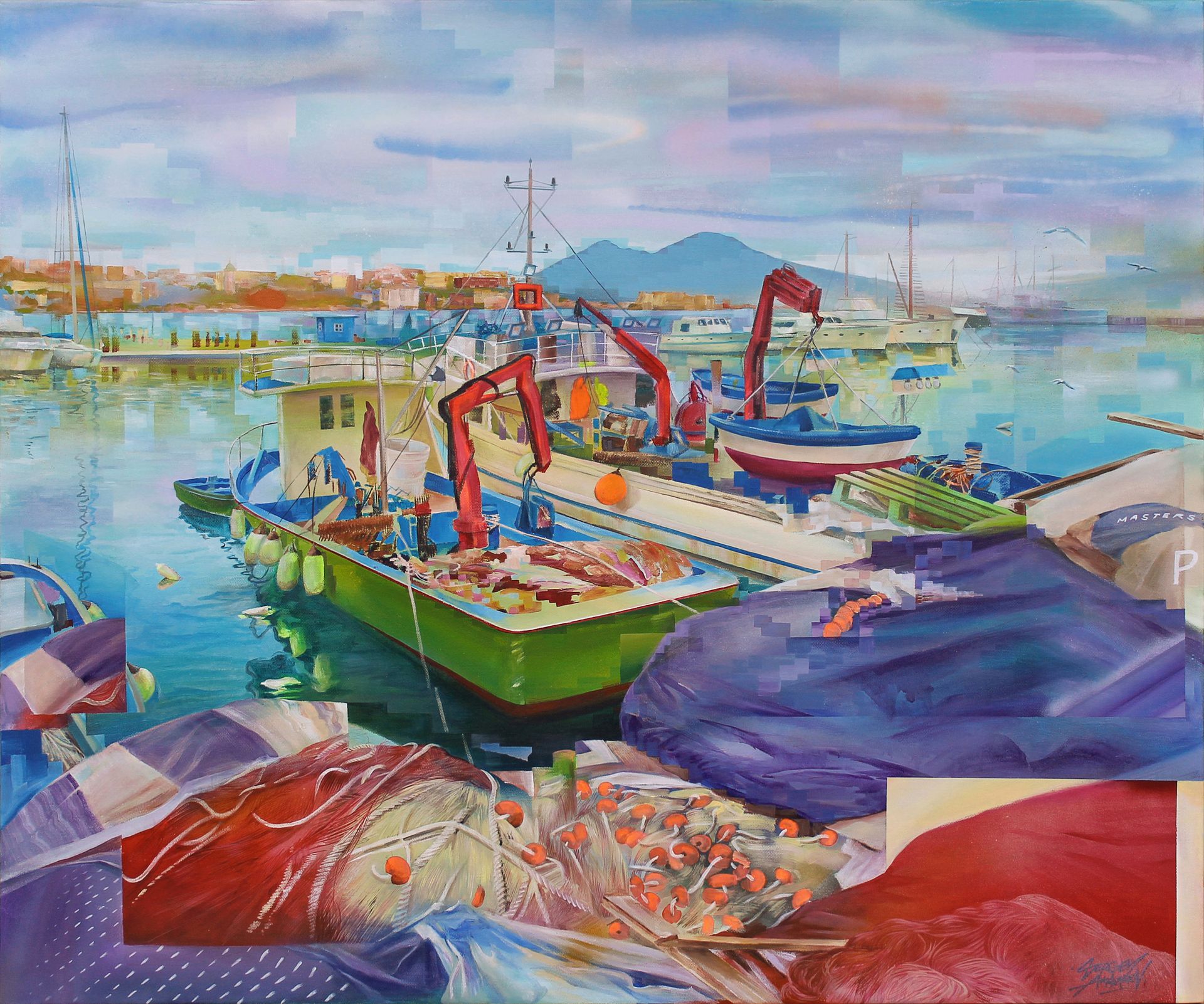 Сергей Акрамов (Картина, живопись - 
                  120 x 100 см) Porto di Napoli