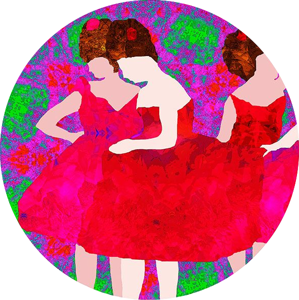 Лариса Корж (Графика цифровая (принты) - 
                  30 x 30 см) Танцовщицы