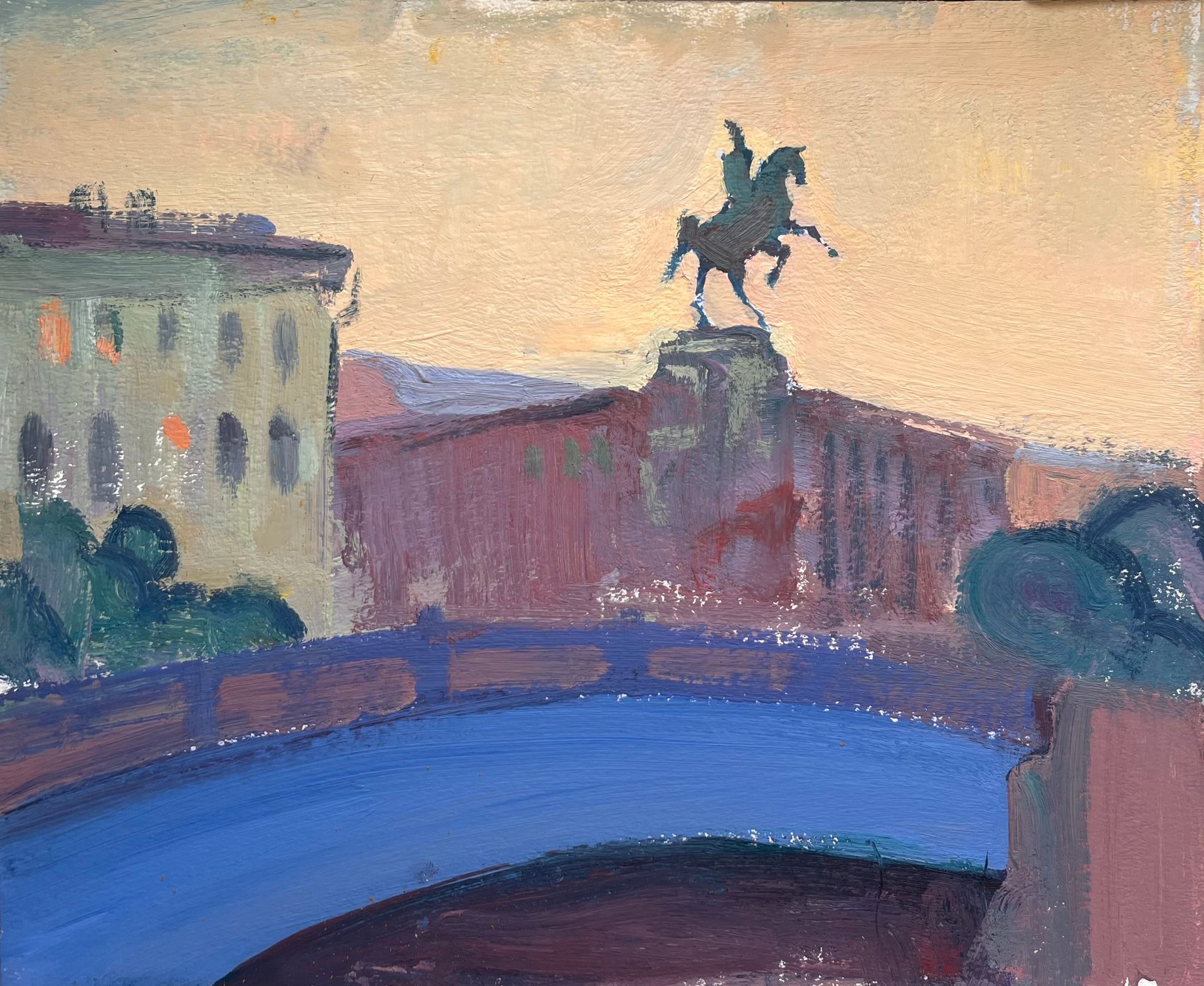 Мария Волкова (Авторская графика - 
                  30 x 25 см) Синий мост