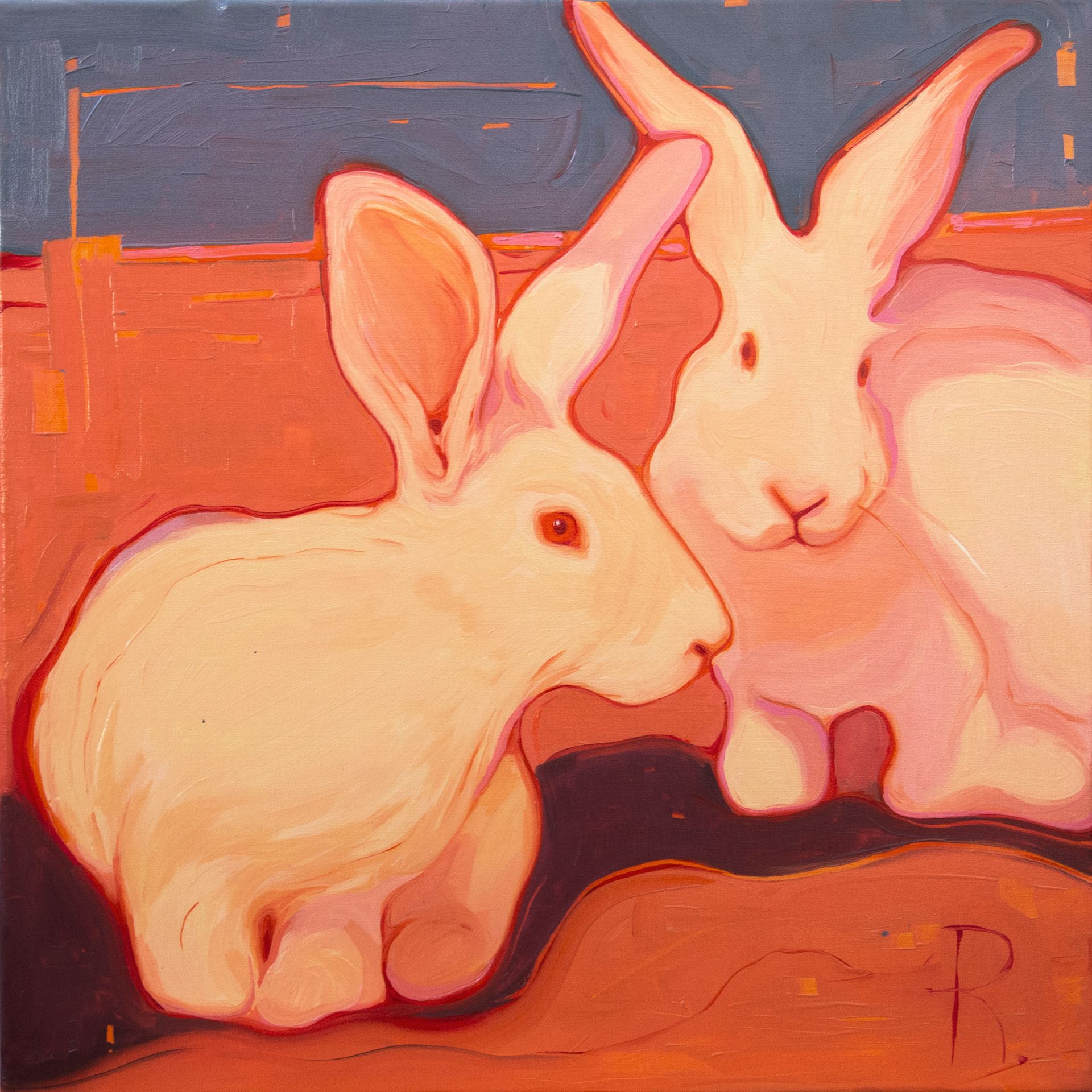 Полина Раскольникова (Картина, живопись - 
                  40 x 40 см) Кролики (Honey Bunnies)