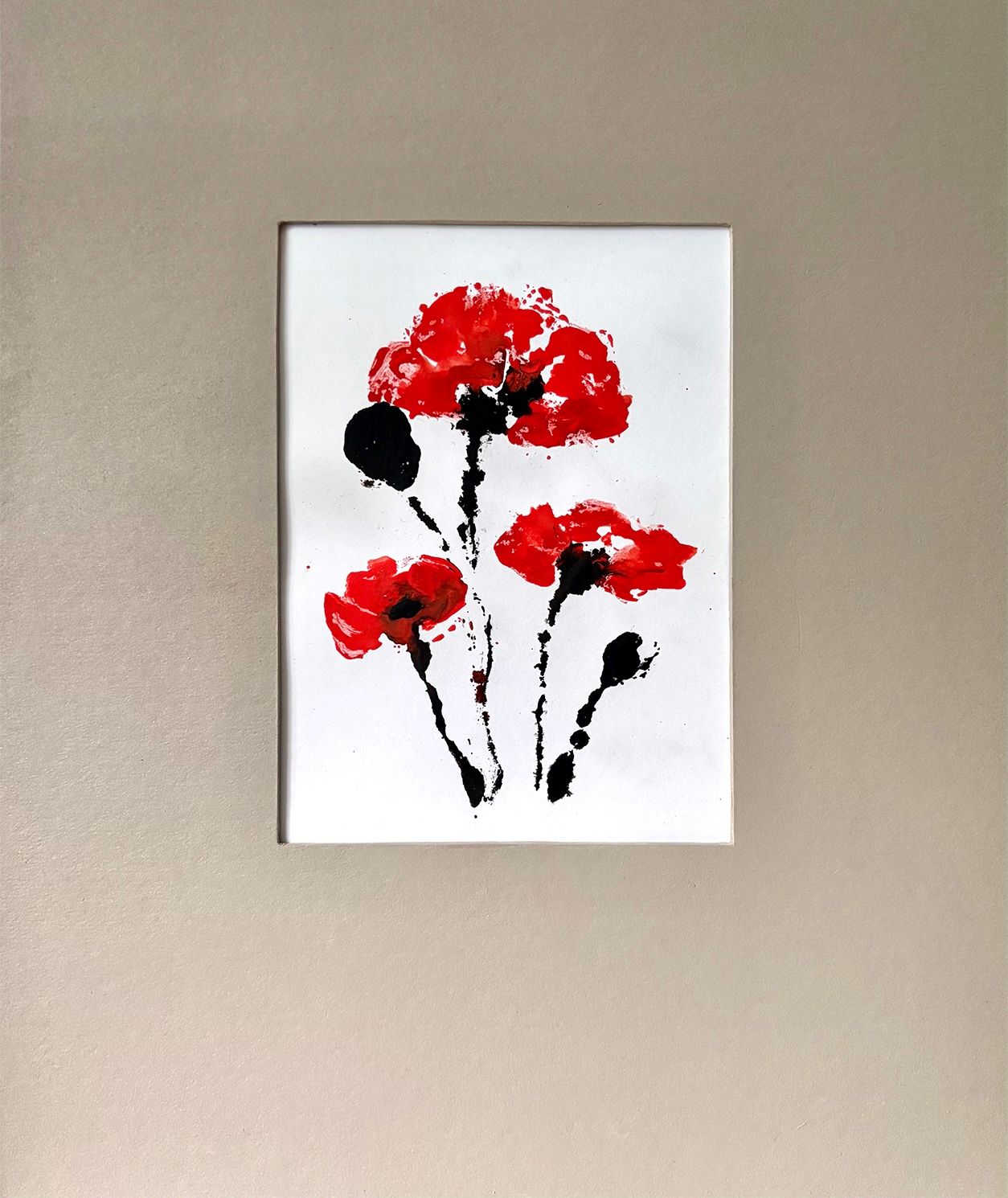 Лариса Шелиховская (Авторская графика - 
                  25 x 30 см) Маки I