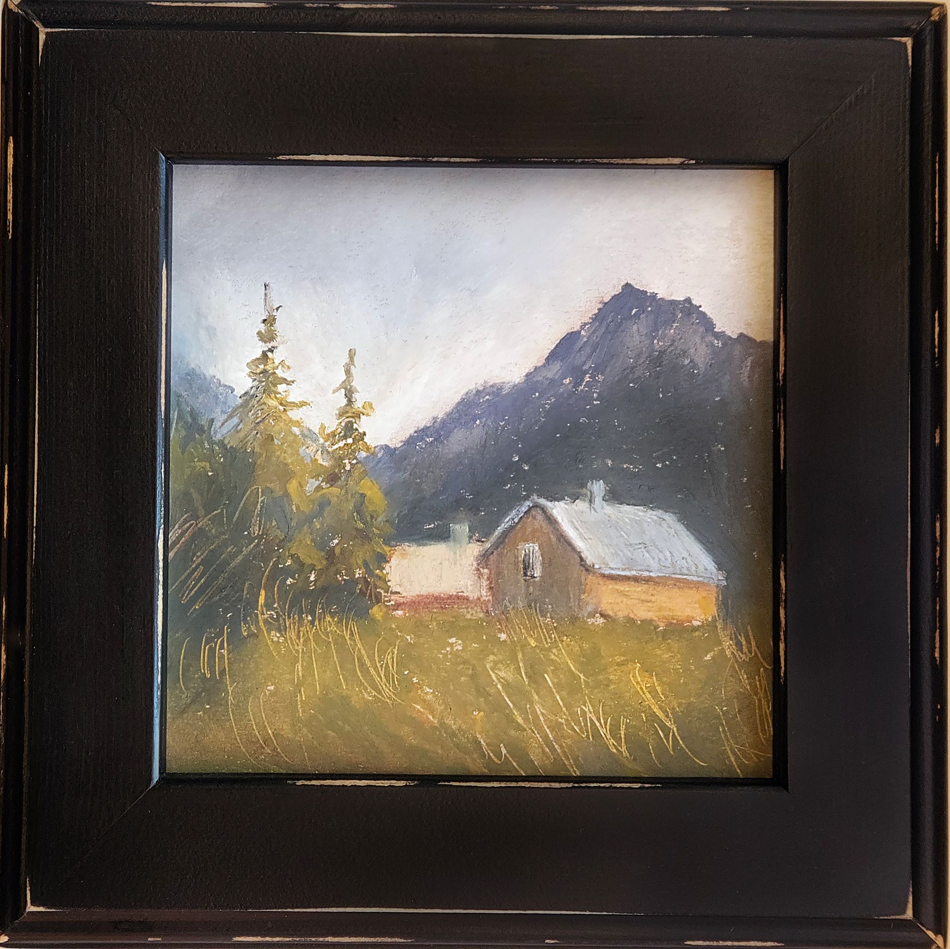 Светлана Юматова (Картина, живопись - 
                  22 x 22 см) Свой домик в горах