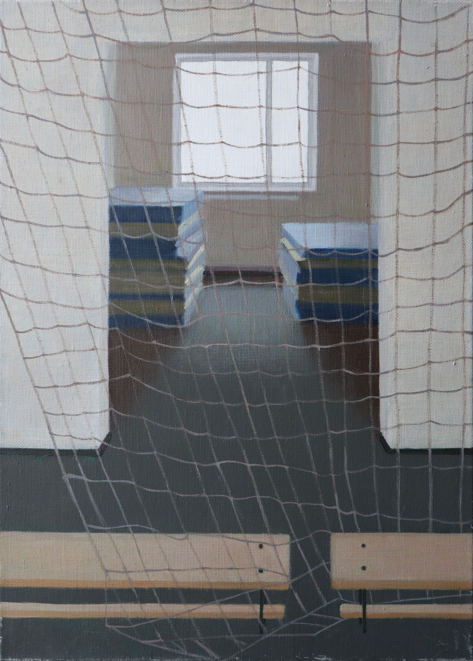 Дарья Ефремова (Картина, живопись - 
                  43 x 60 см) Спортзал. Сетка
